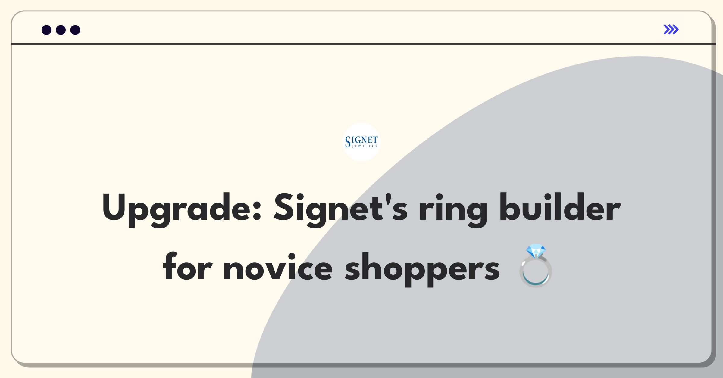 Product Management Improvement Question: Enhancing online jewelry customization for first-time buyers