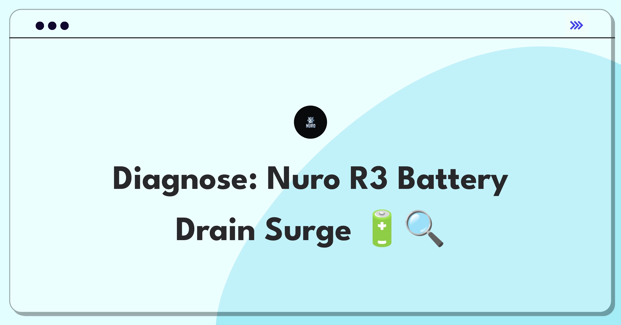 Product Management Root Cause Analysis Question: Investigating sudden battery drain in autonomous delivery vehicles