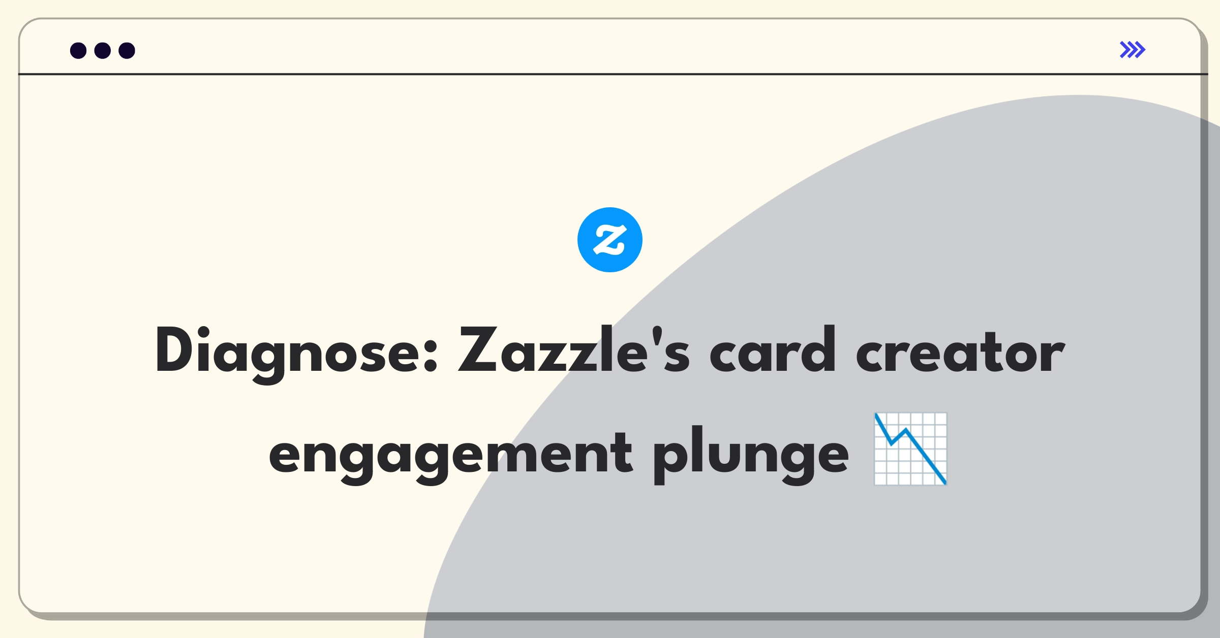 Product Management Root Cause Analysis Question: Investigating Zazzle's business card design tool engagement decline