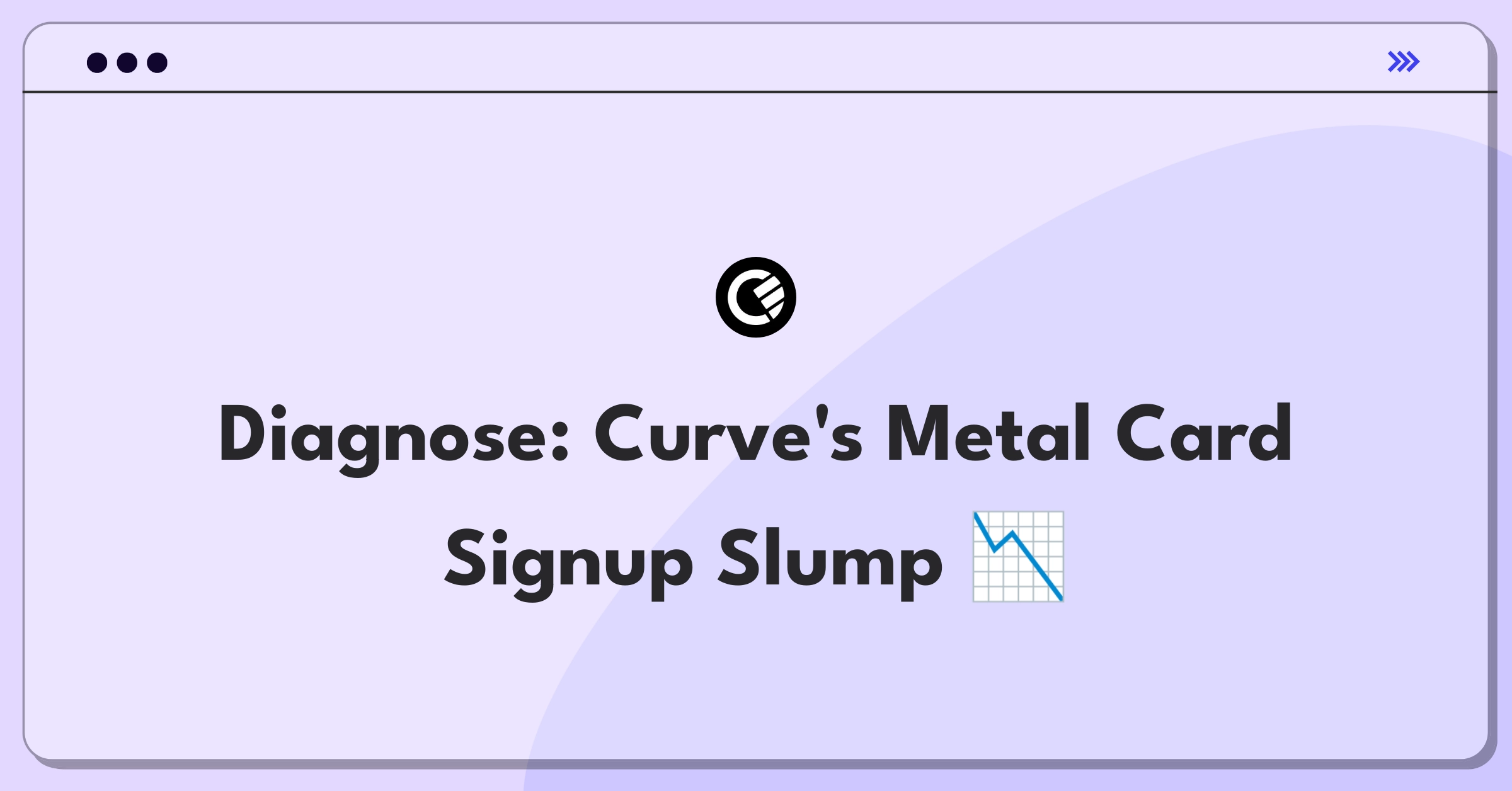 Product Management Root Cause Analysis Question: Investigating sudden decrease in Curve's metal card signups