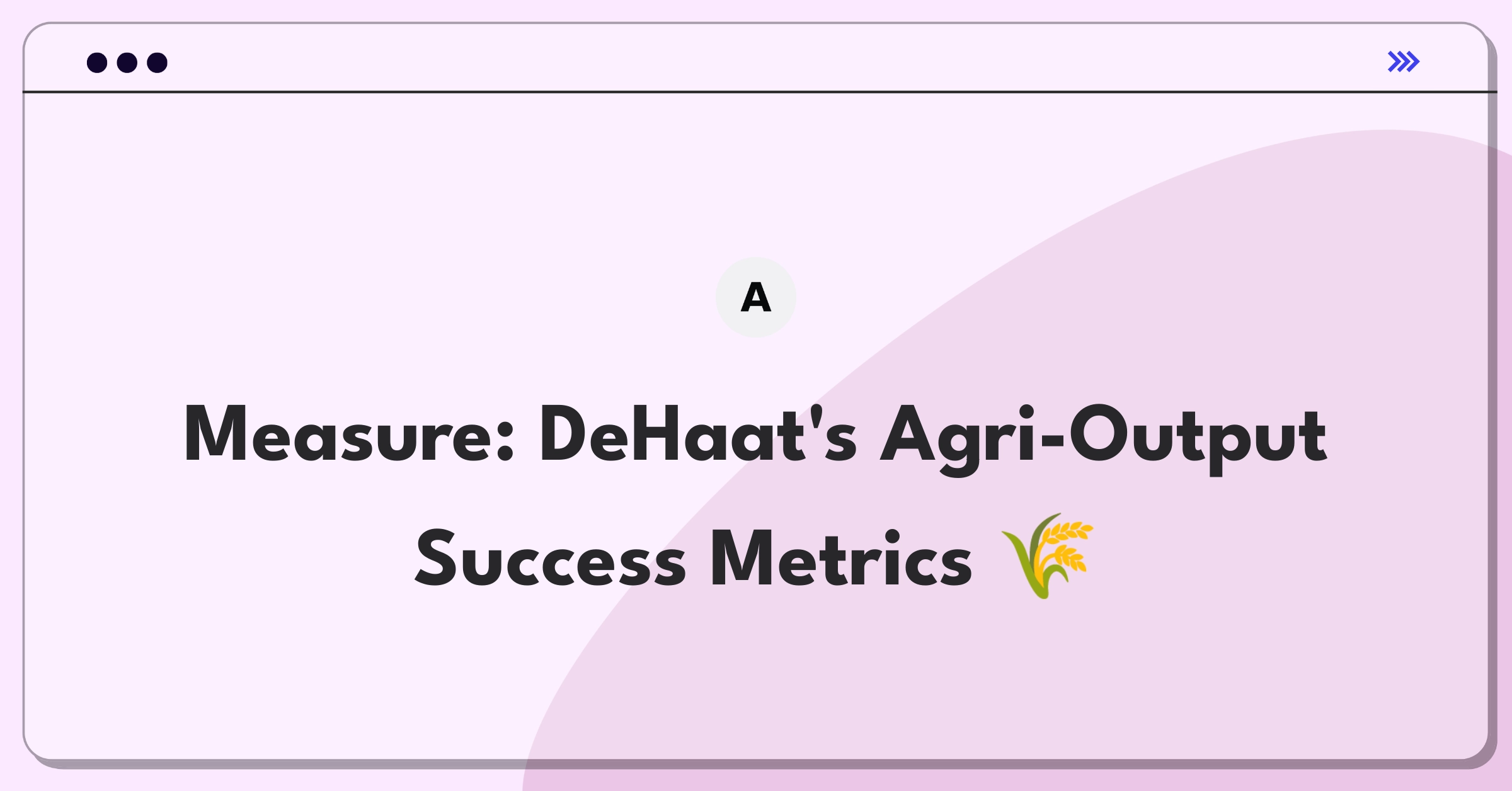 Product Management Metrics Question: Defining success for DeHaat's agricultural output linkage program