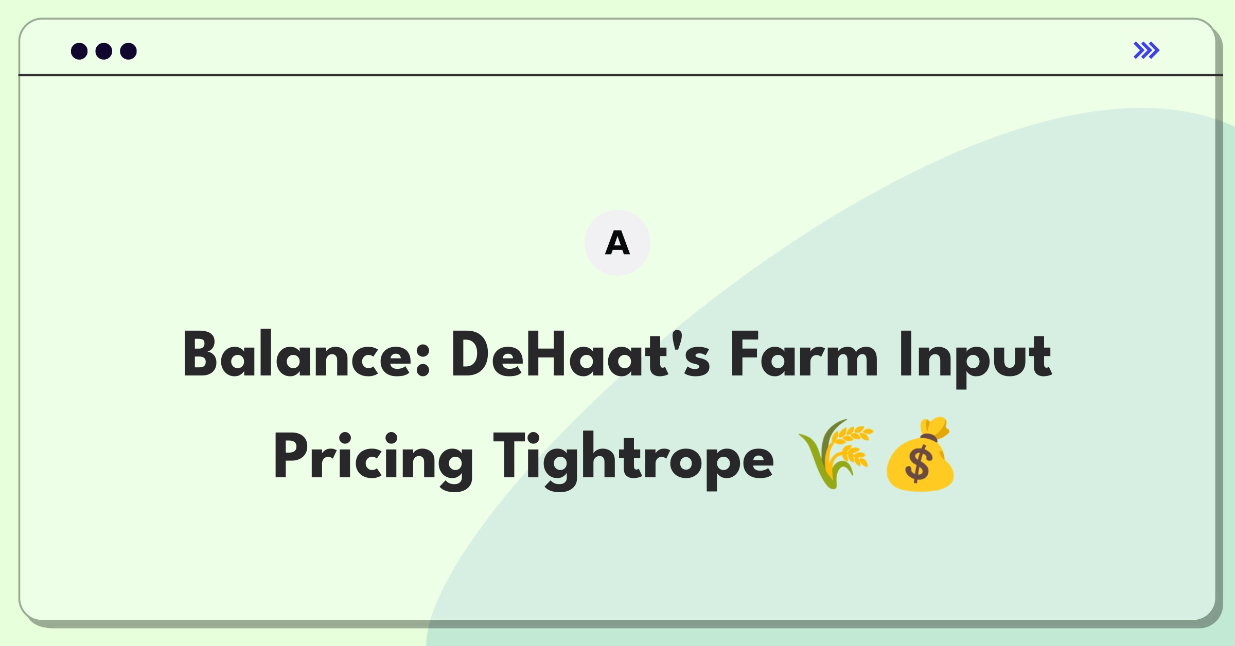 Product Management Trade-Off Question: Balancing competitive pricing and profit margins in DeHaat's agri-input marketplace