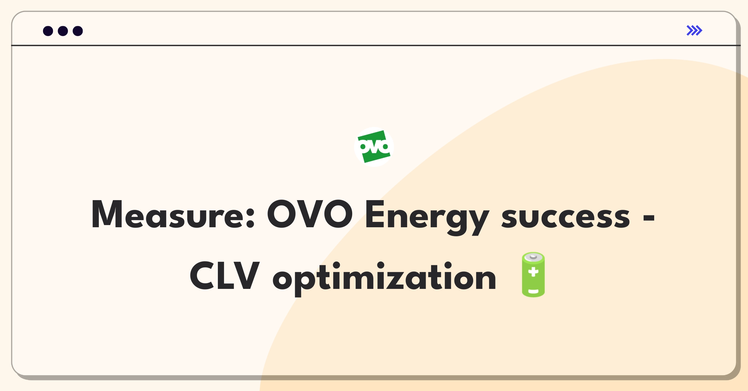 Product Management Analytics Question: Measuring success of OVO Energy's service using key metrics and KPIs