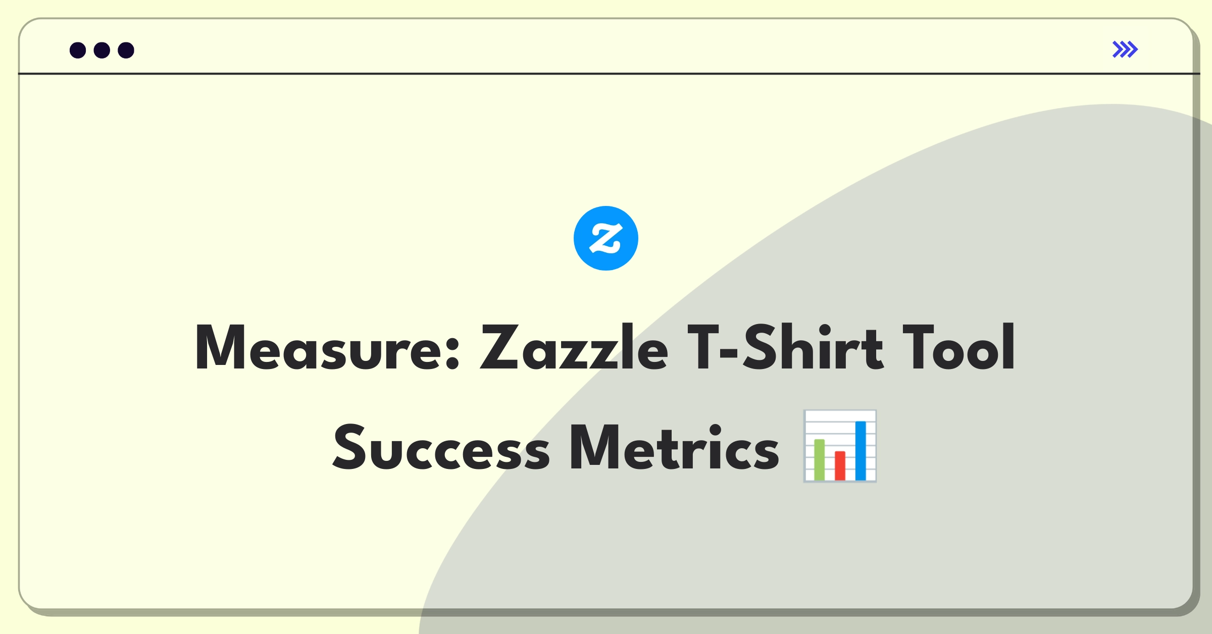 Product Management Success Metrics Question: Measuring custom t-shirt design tool performance for Zazzle