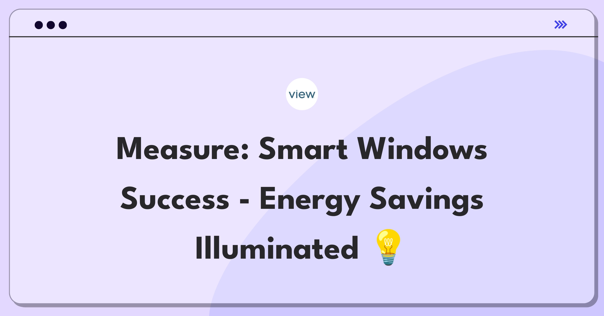 Product Management Analytics Question: Measuring success of smart window technology in buildings