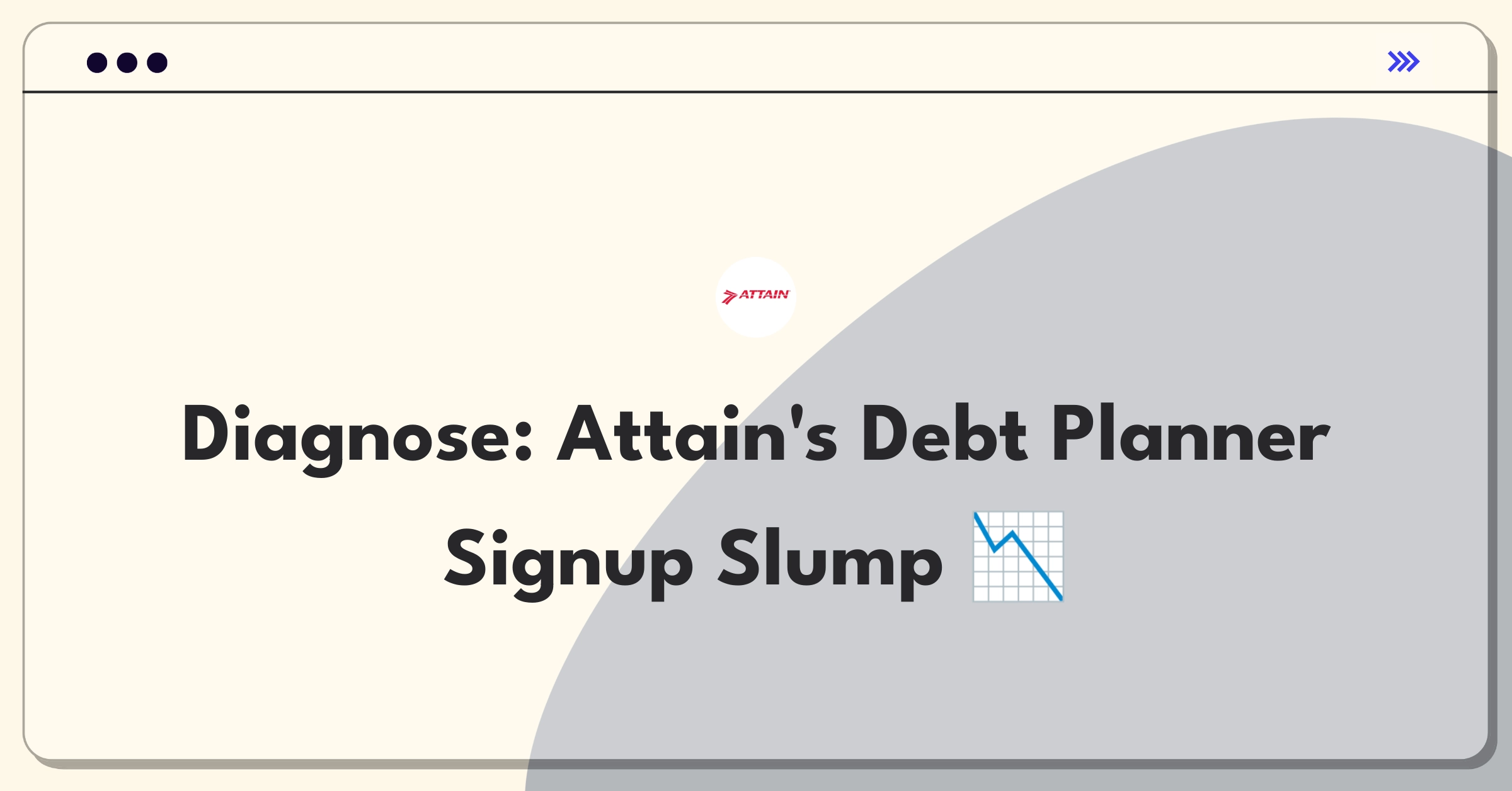 Product Management Root Cause Analysis Question: Investigating sudden decline in new user signups for a debt payoff planner