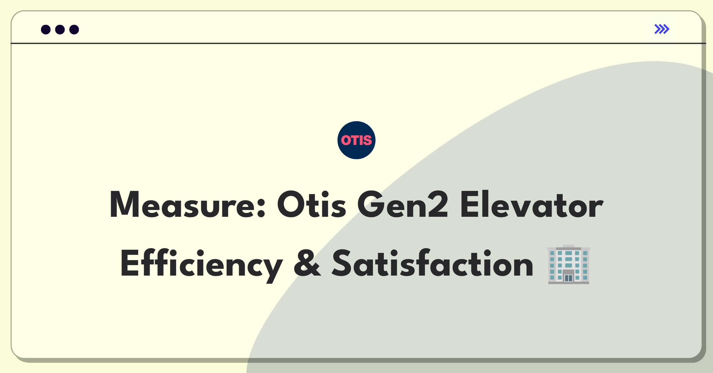 Product Management Analytics Question: Measuring success of Otis Gen2 elevator system with key performance indicators