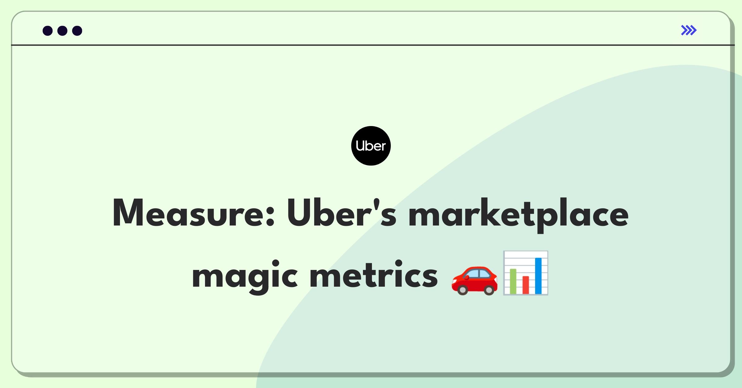 Product Management Metrics Question: Assessing Uber's ride-hailing marketplace performance and efficiency