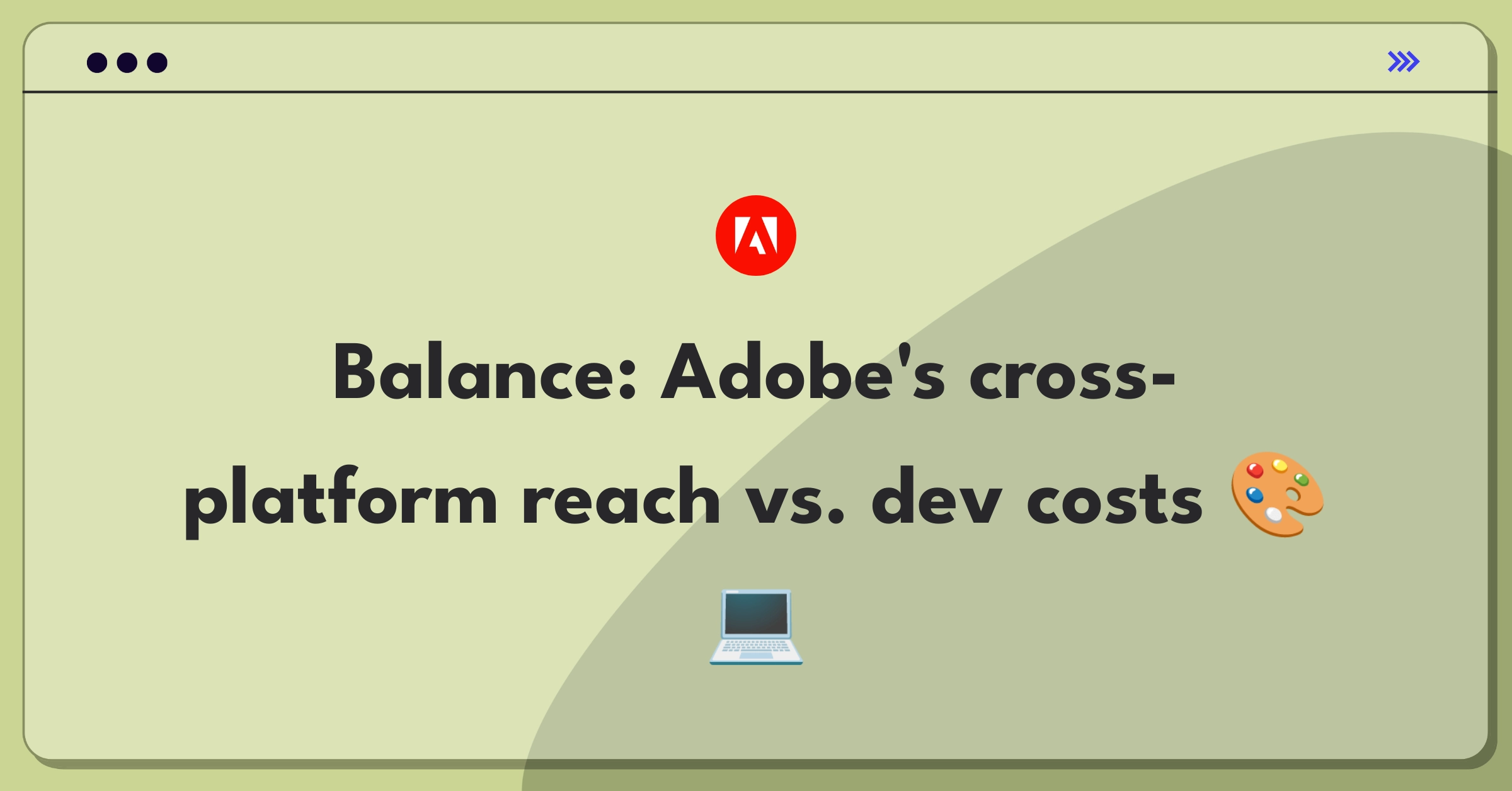 Product Management Trade-off Question: Adobe weighing cross-platform expansion against increased development costs