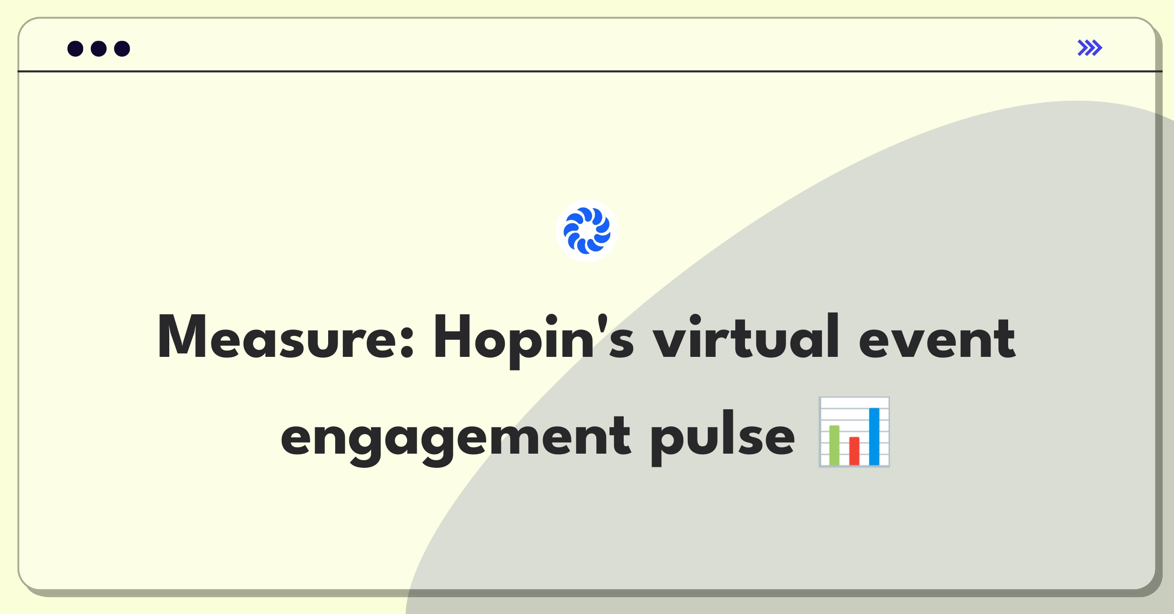 Product Management Analytics Question: Evaluating attendee engagement metrics for Hopin's virtual event platform