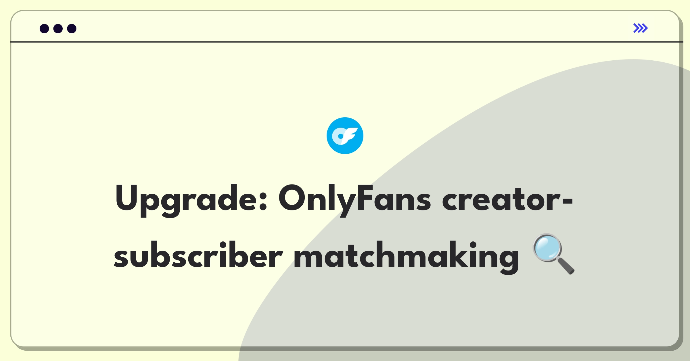 Product Management Improvement Question: OnlyFans content discovery algorithm enhancement for creator-subscriber matching