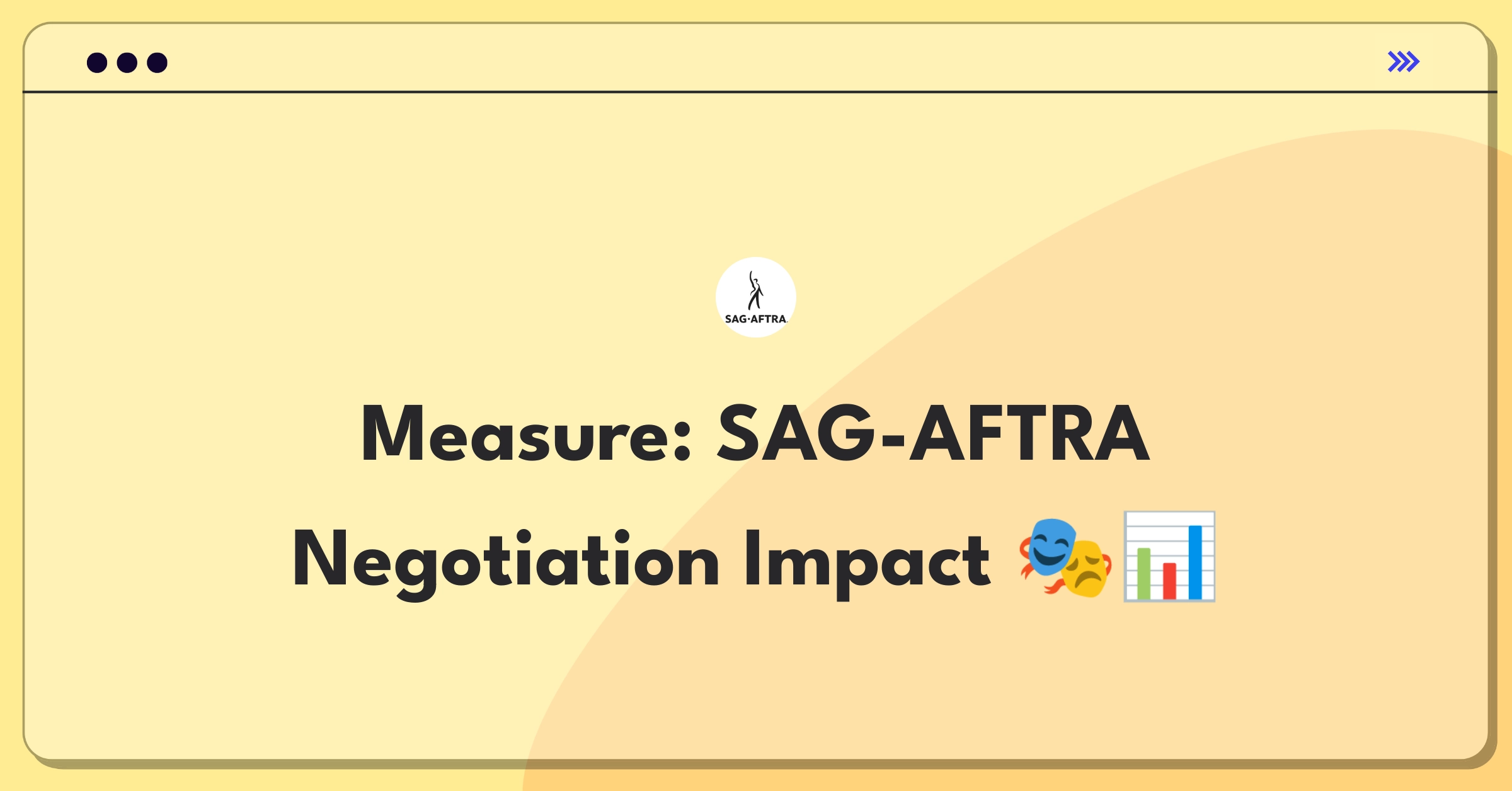 Product Management Success Metrics Question: Defining SAG-AFTRA contract negotiation success through performer economic impact