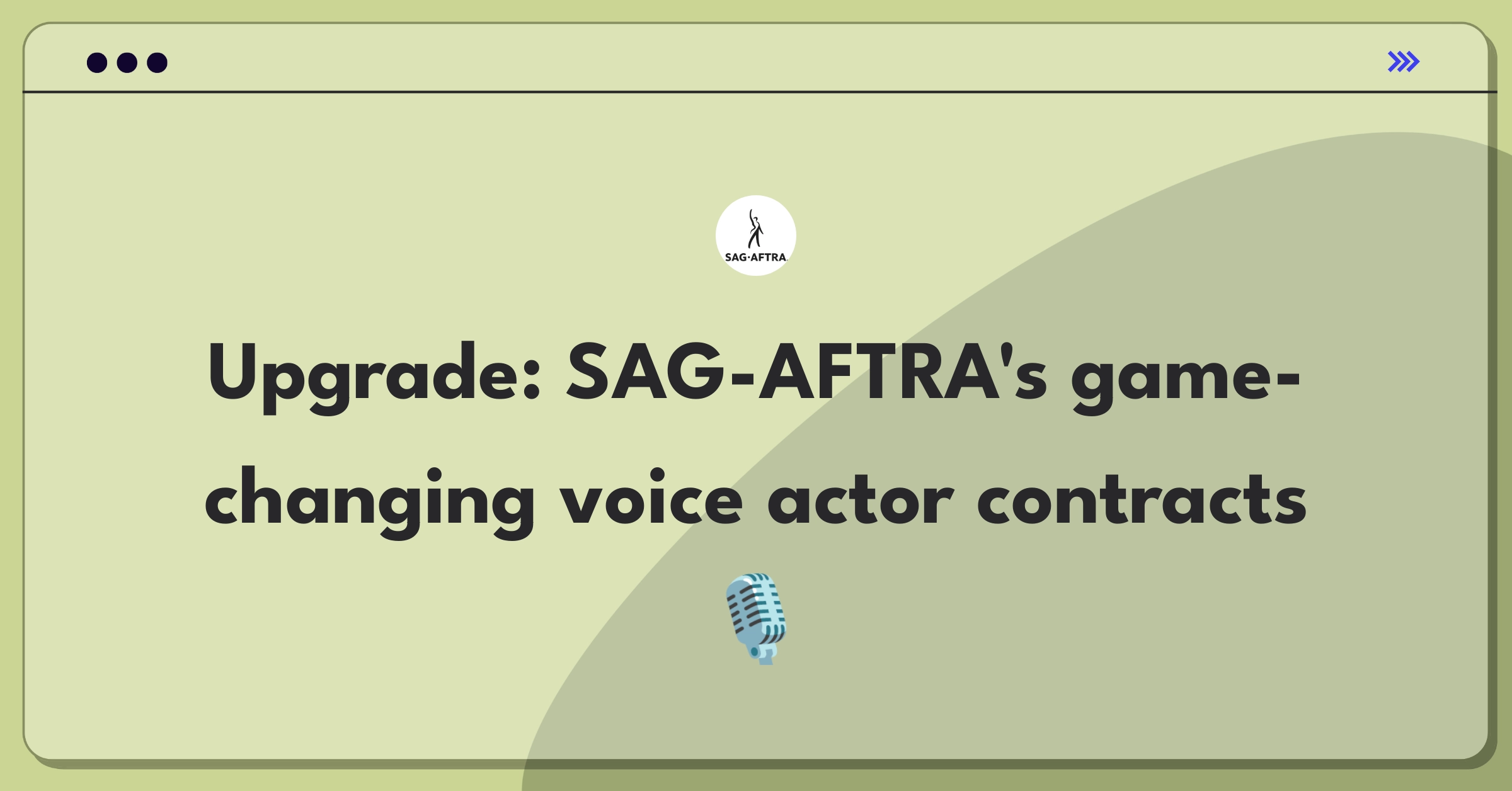 Product Management Improvement Question: Enhancing SAG-AFTRA contract negotiations for video game voice actors