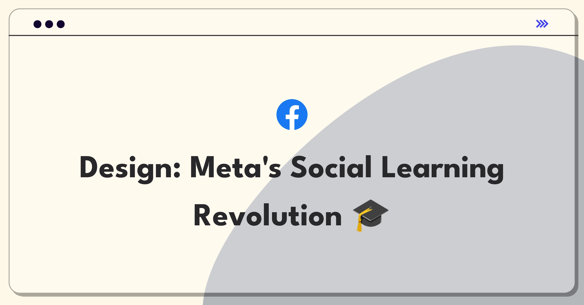 Product Management Strategy Question: Designing an educational product for Meta's social platform