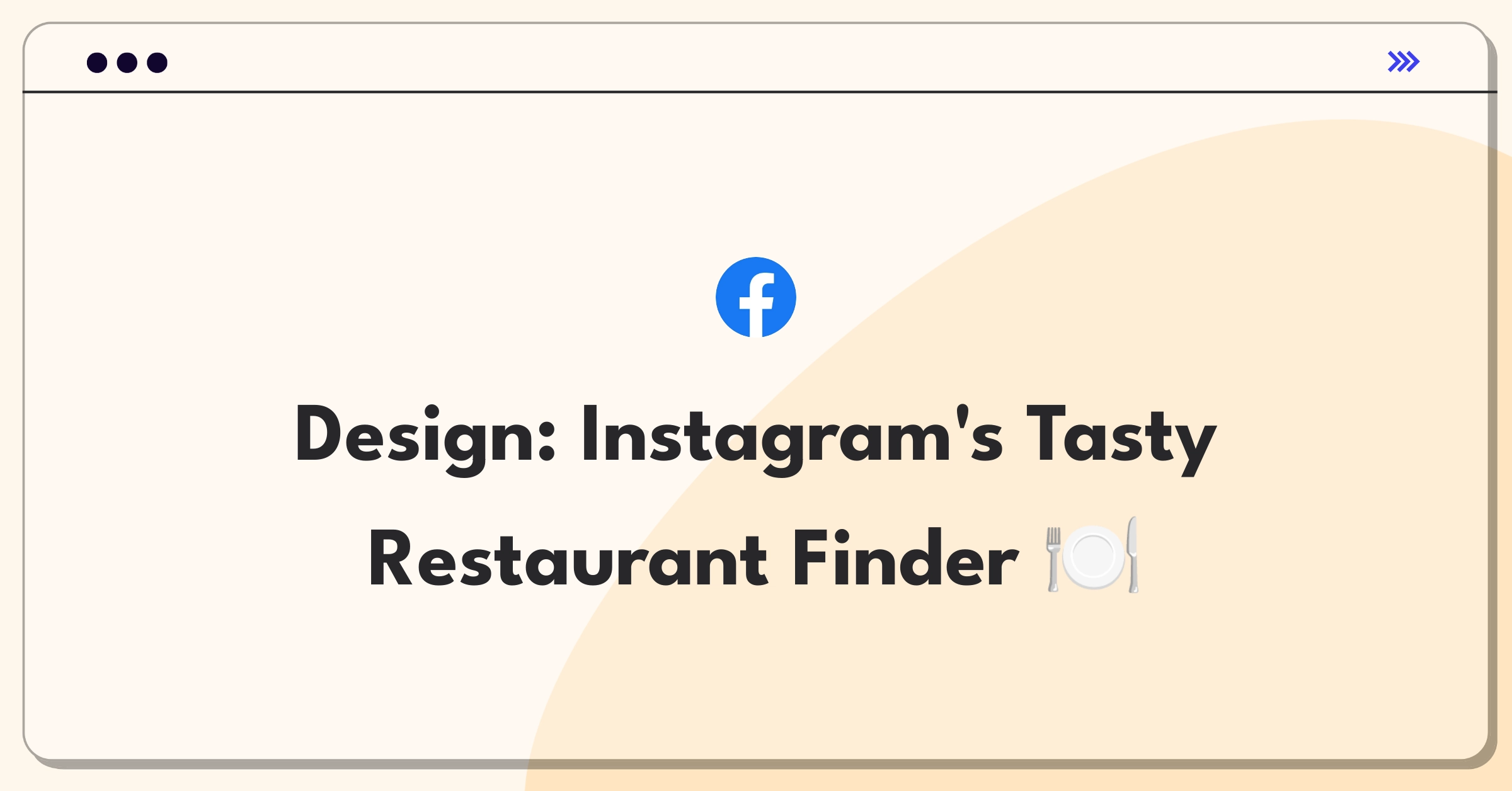 Product Management Design Question: Instagram app interface showing restaurant discovery feature