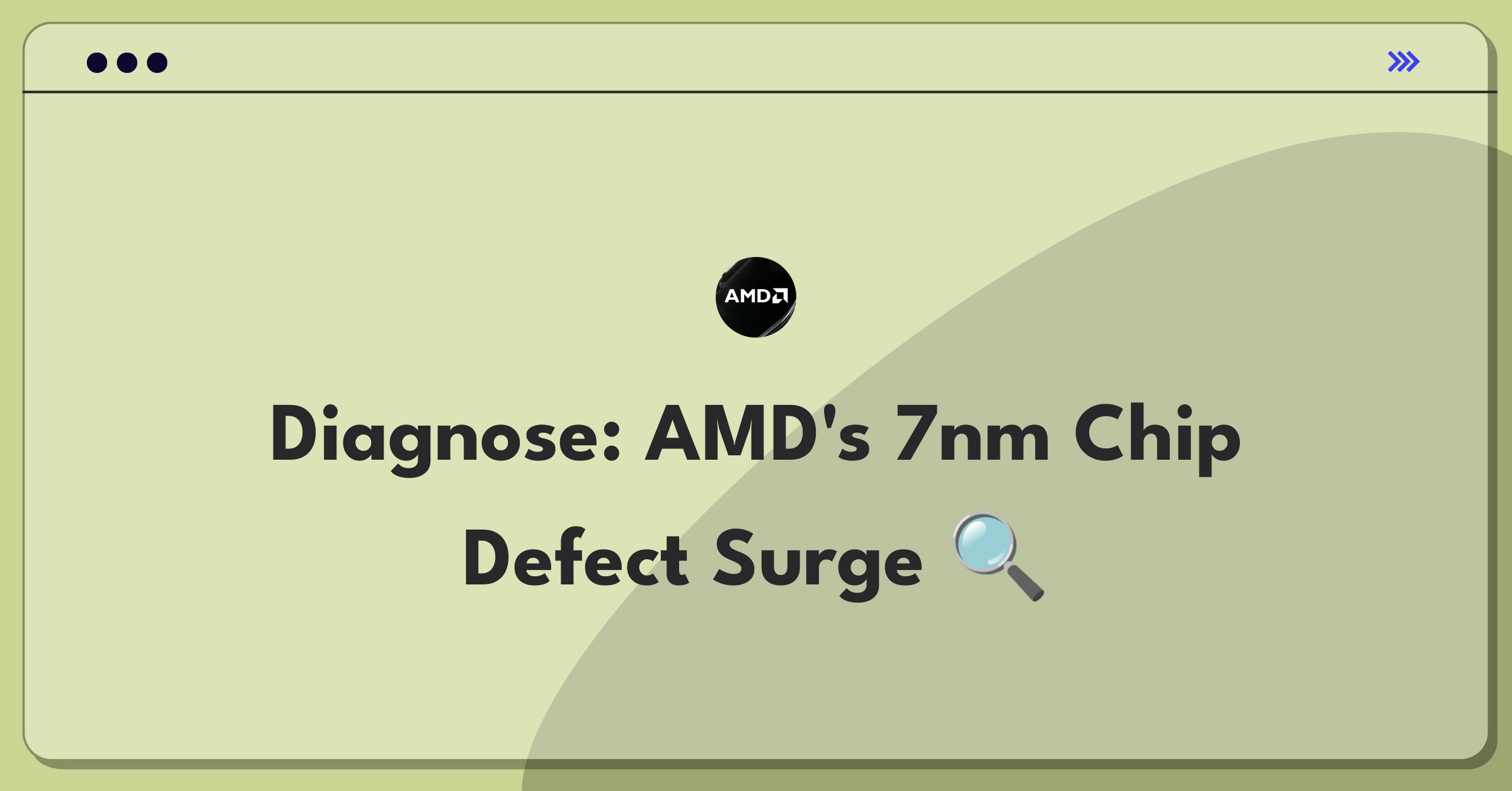 Product Management Root Cause Analysis Question: AMD semiconductor manufacturing defect rate increase investigation