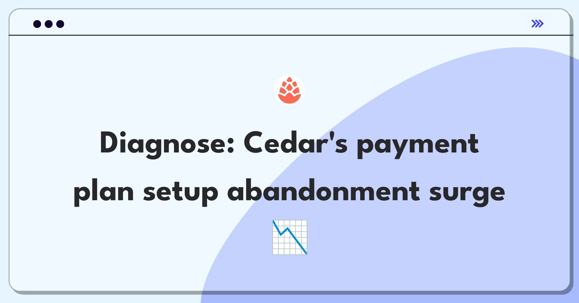 Product Management Root Cause Analysis Question: Investigating increased abandonment in Cedar's payment plan setup process