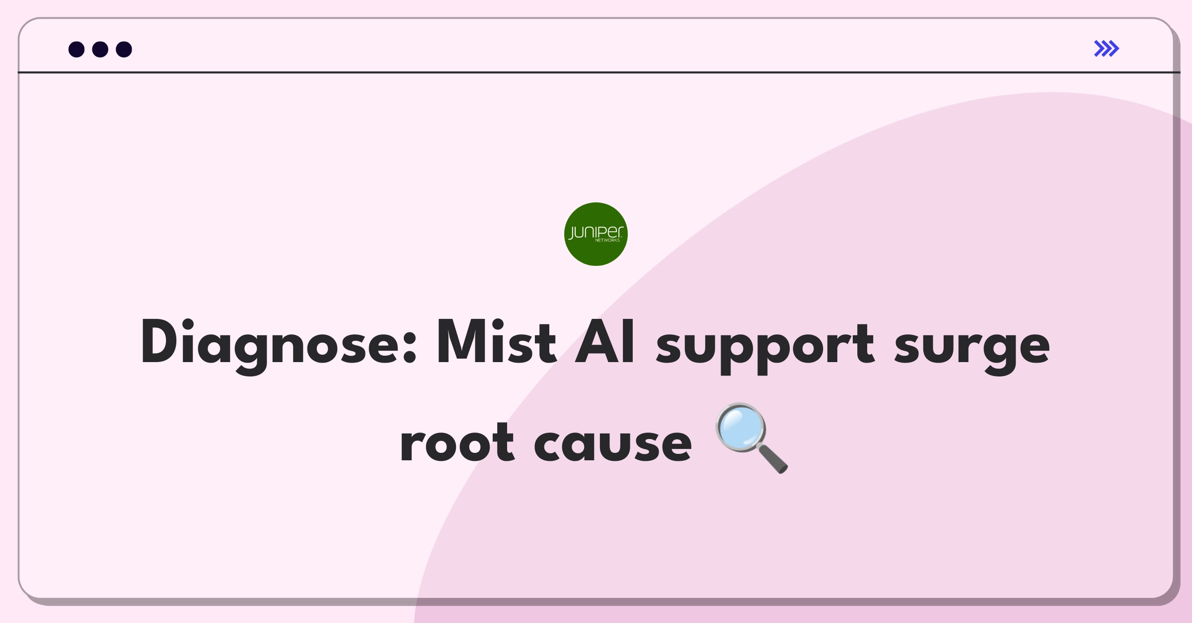 Product Management Root Cause Analysis Question: Investigating sudden increase in Juniper Mist AI platform support tickets