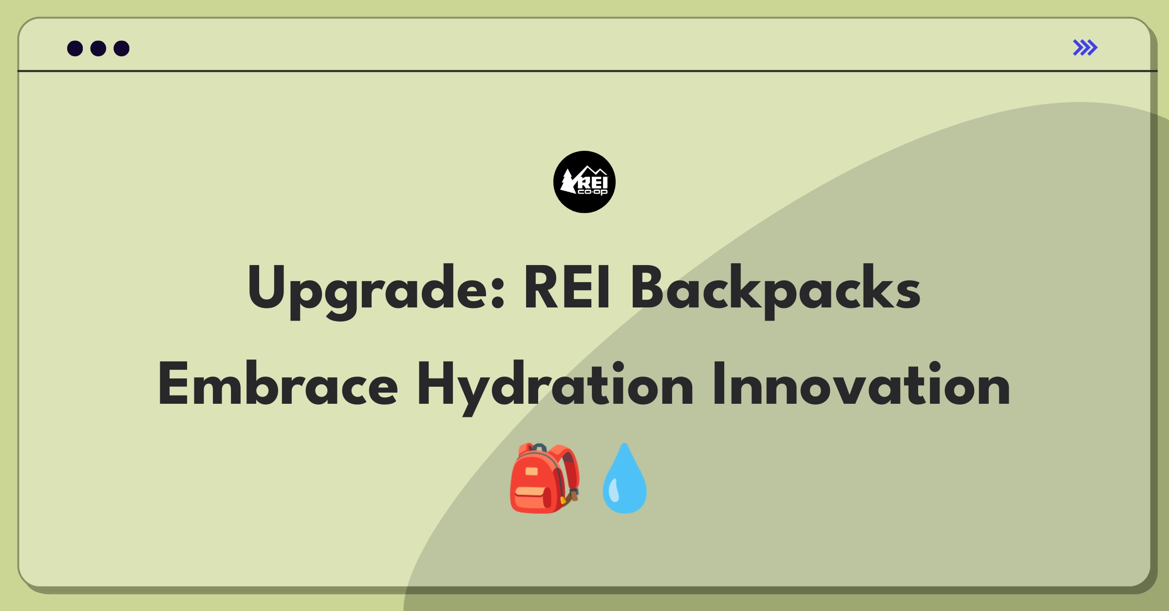 Product Management Improvement Question: REI backpack with integrated hydration system design challenge