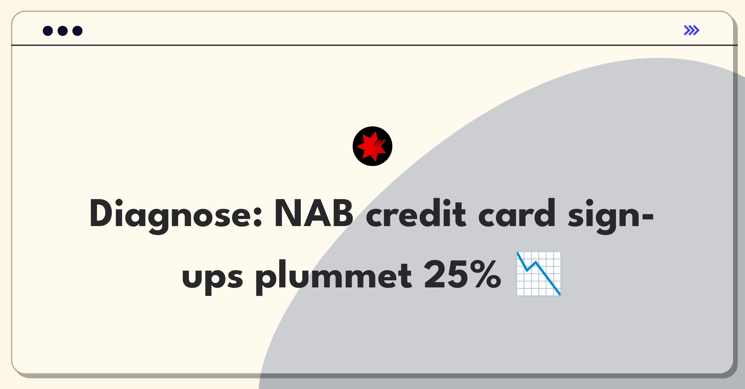 Product Management Root Cause Analysis Question: Investigating decline in NAB credit card sign-ups