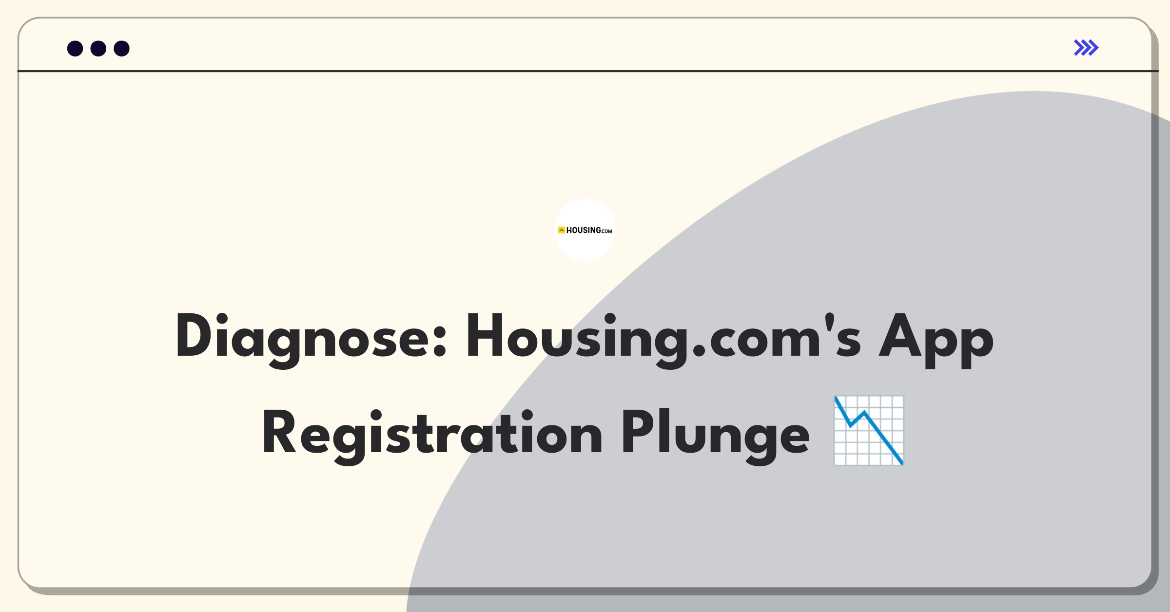 Product Management Root Cause Analysis Question: Investigating sudden drop in Housing.com mobile app user registrations