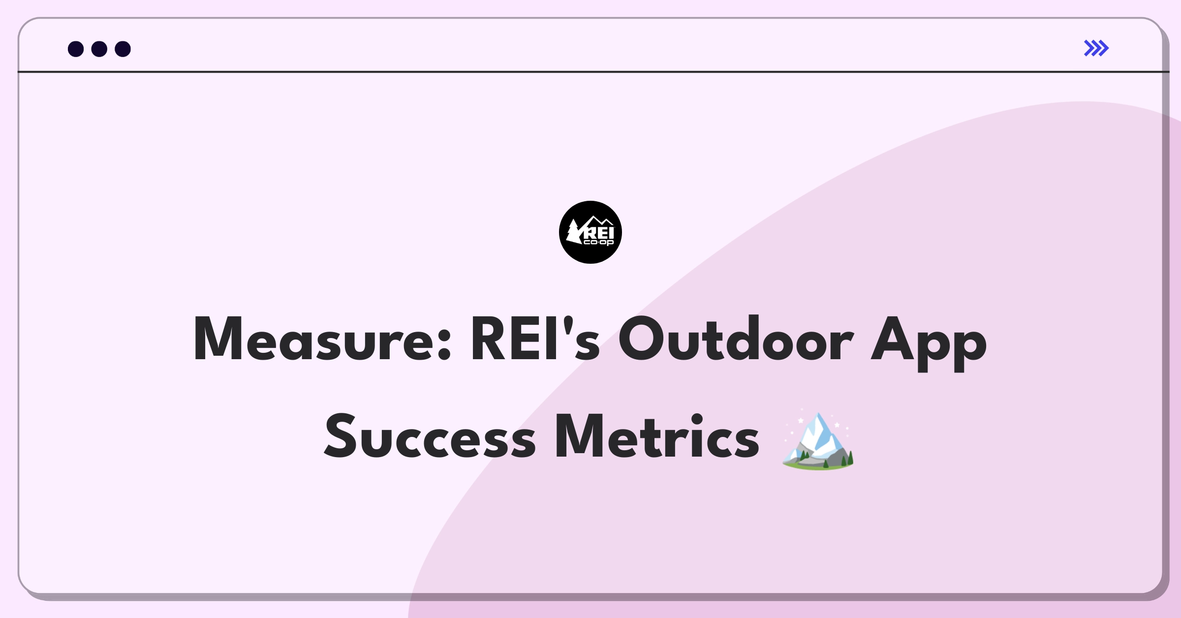 Product Management Analytics Question: Defining success metrics for REI's outdoor activity tracking mobile app