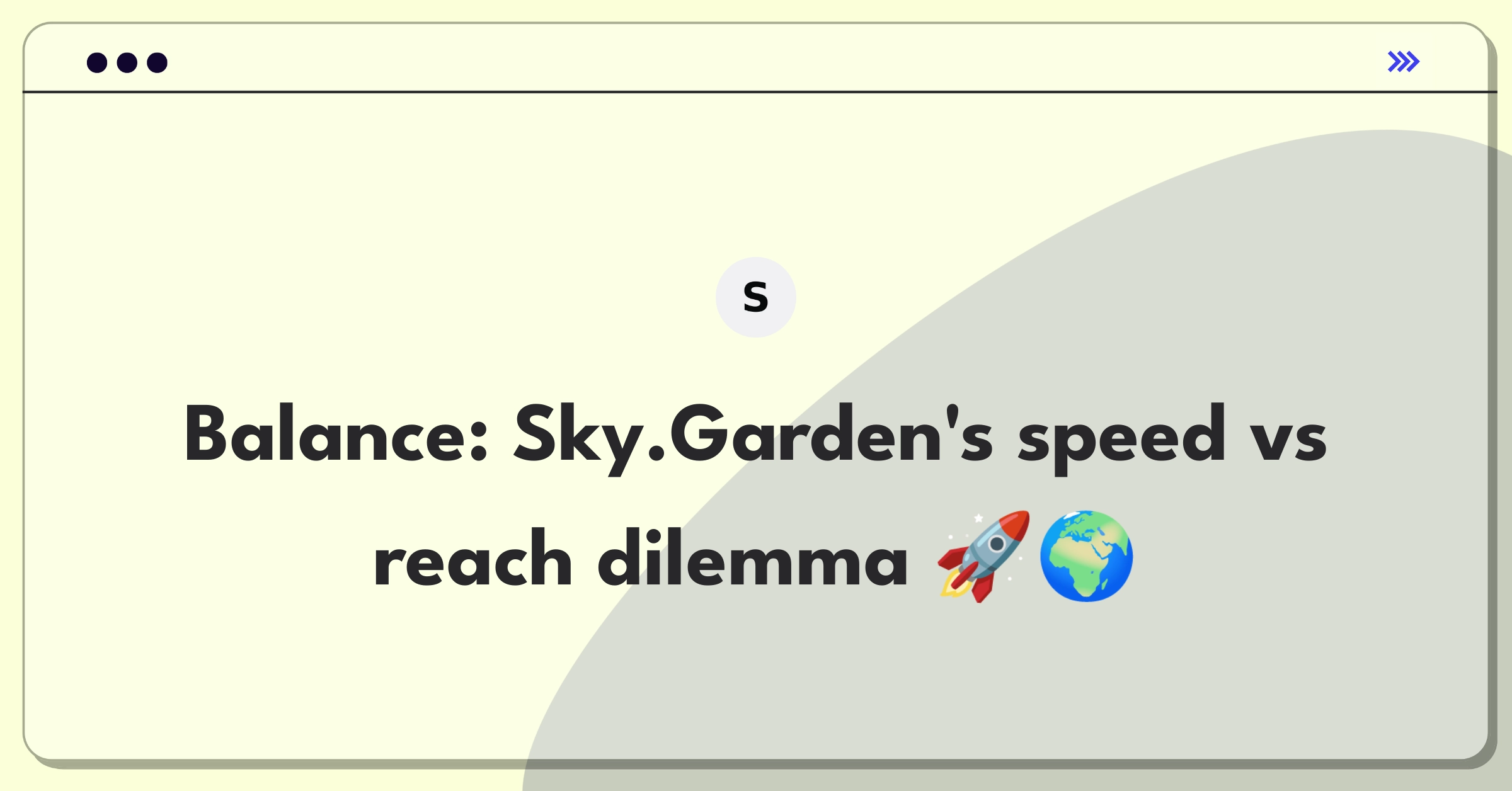 Product Management Trade-off Question: Sky.Garden delivery speed versus geographical expansion strategy