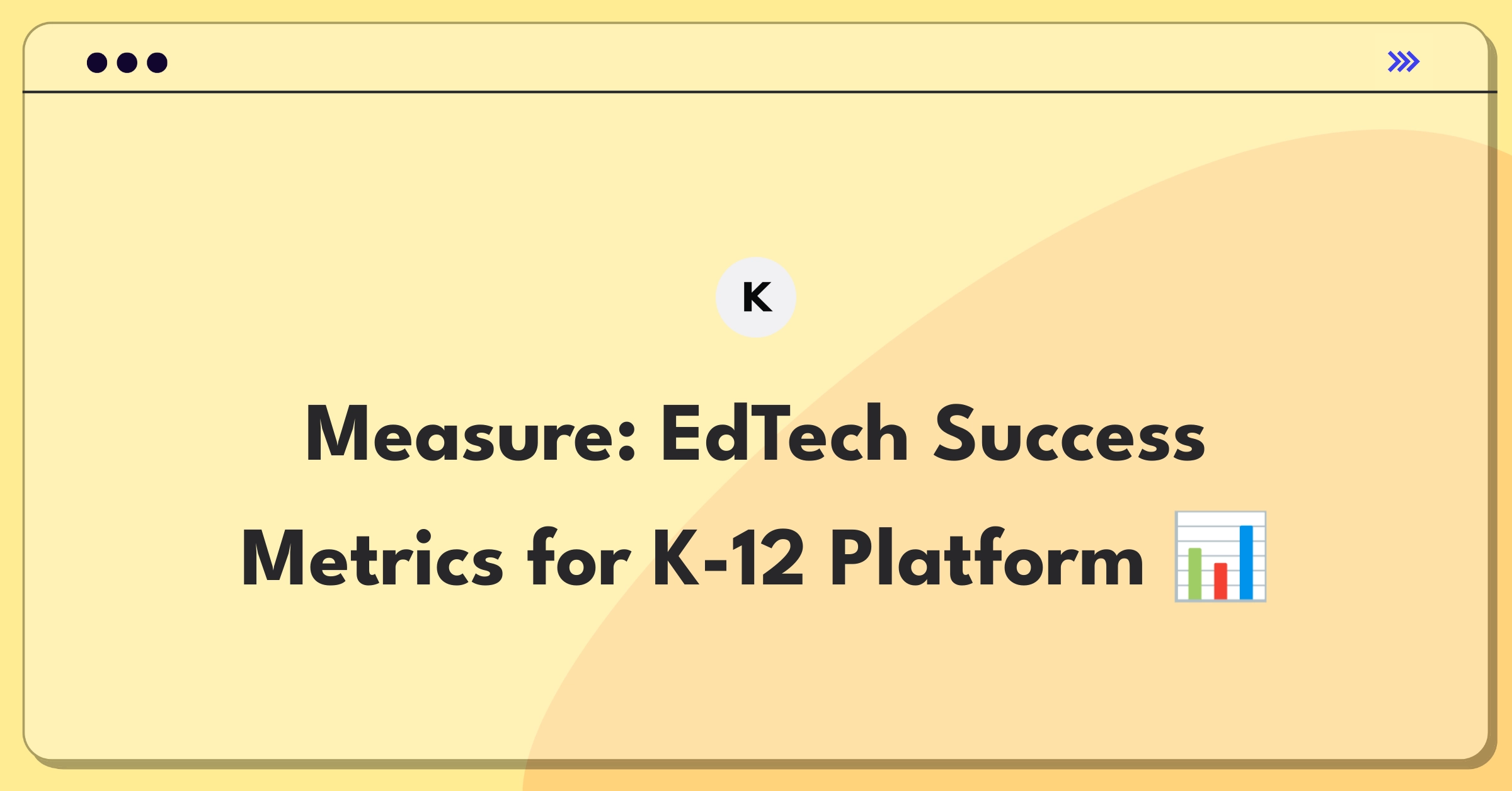 Product Management Analytics Question: Measuring success of K-12 digital learning platform with key metrics