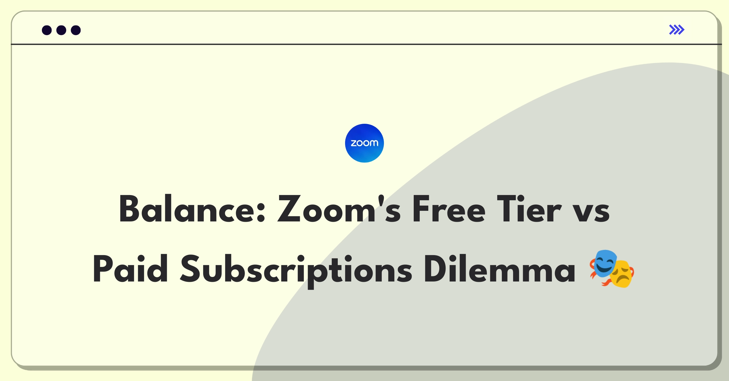 Product Management Strategy Question: Zoom free tier vs paid subscriptions trade-off analysis