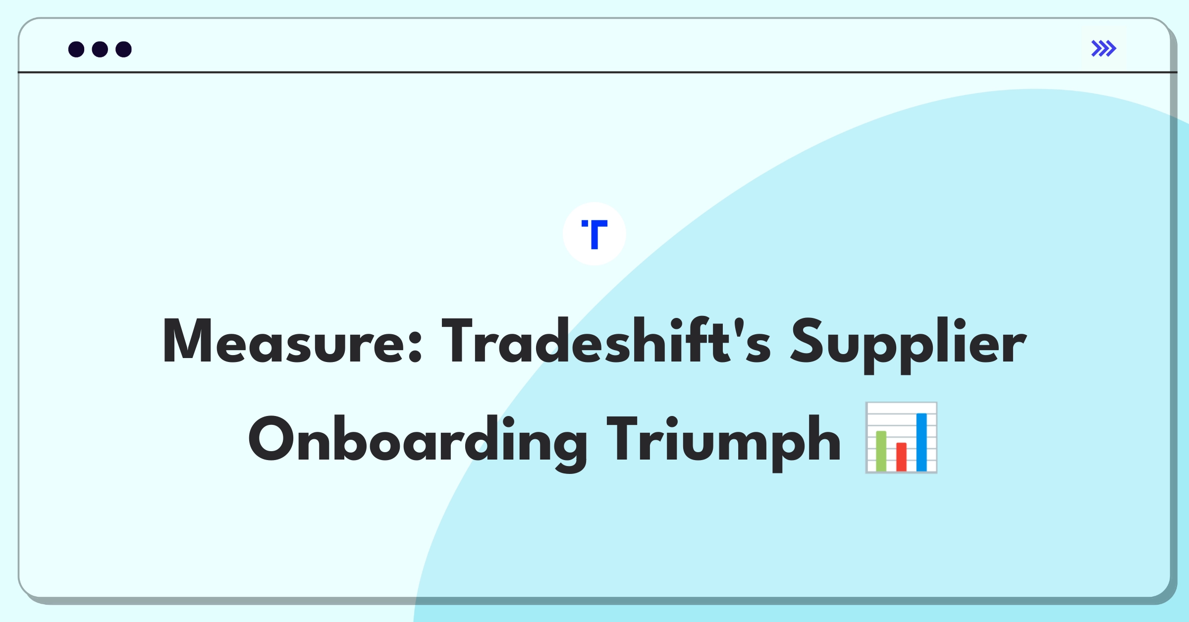 Product Management Metrics Question: Tradeshift supplier onboarding success measurement dashboard