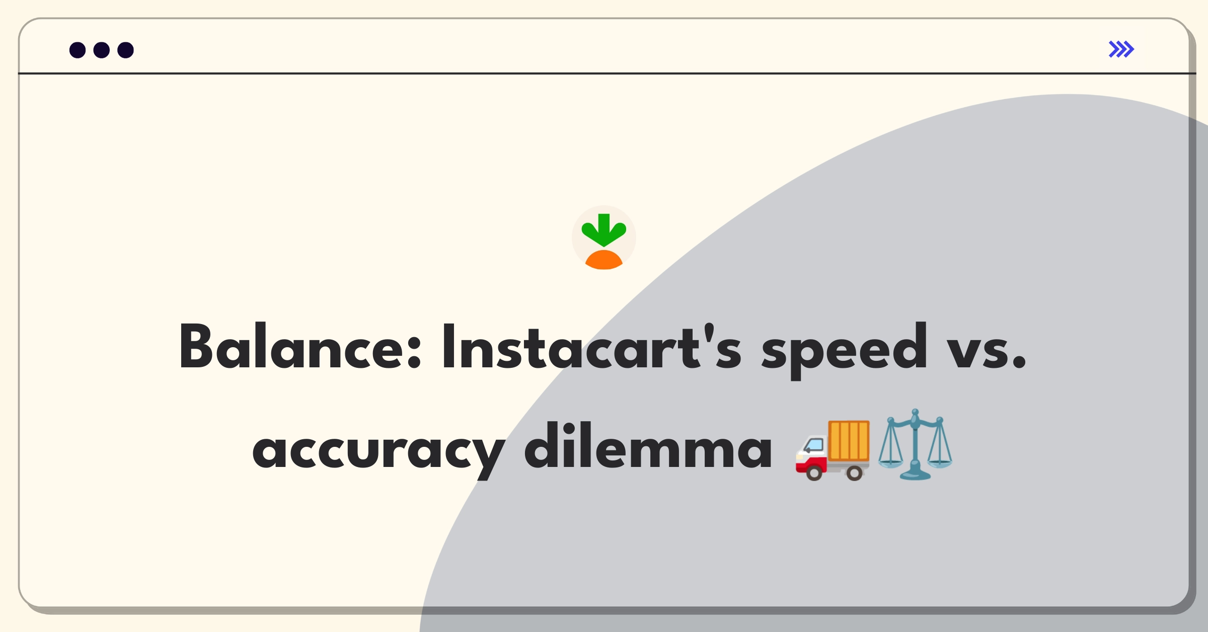 Product Management Trade-off Question: Balancing speed and accuracy in Instacart's delivery experience