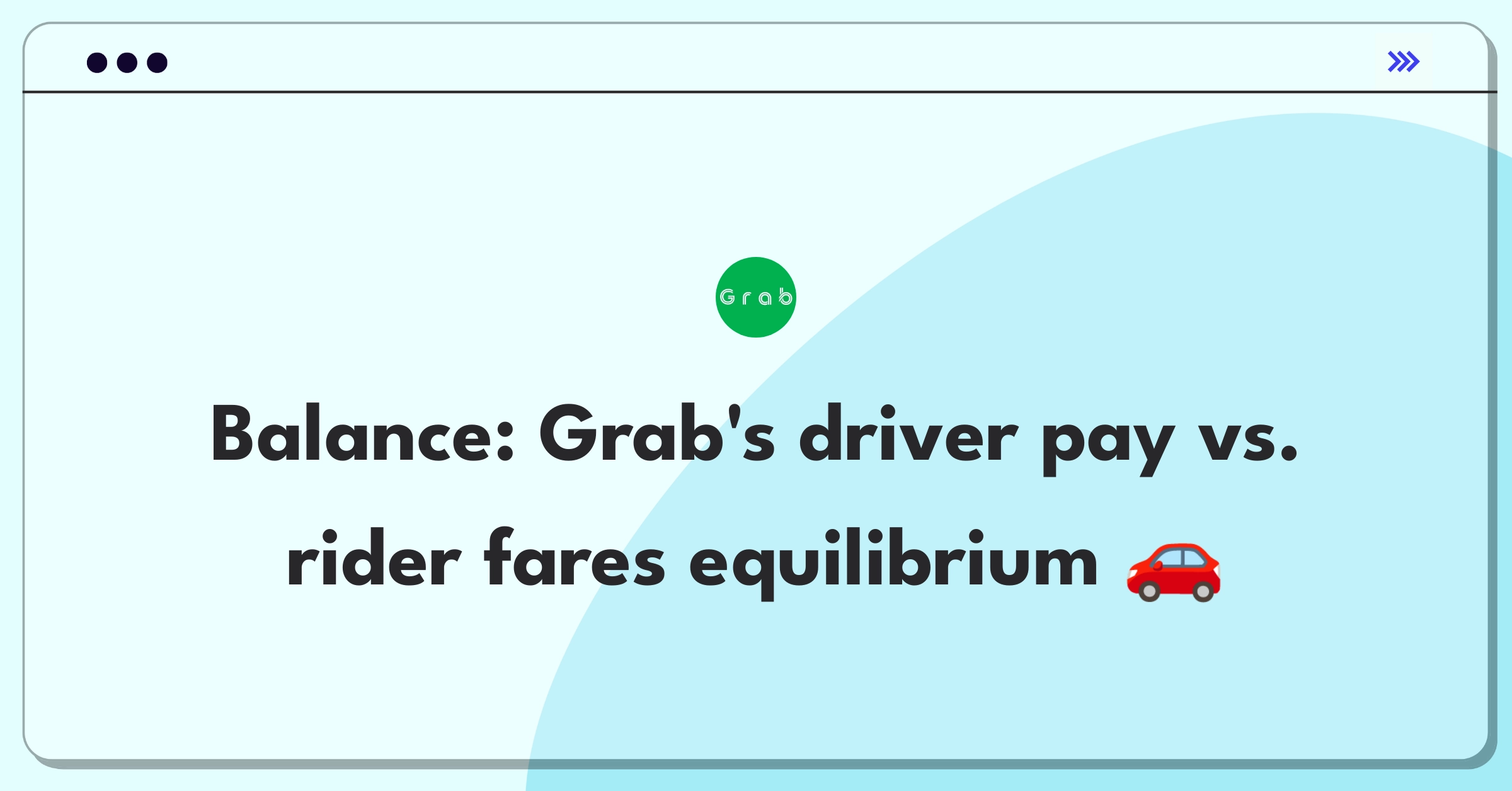 Product Management Trade-off Question: Balancing Grab's driver earnings and passenger affordability in ride-hailing