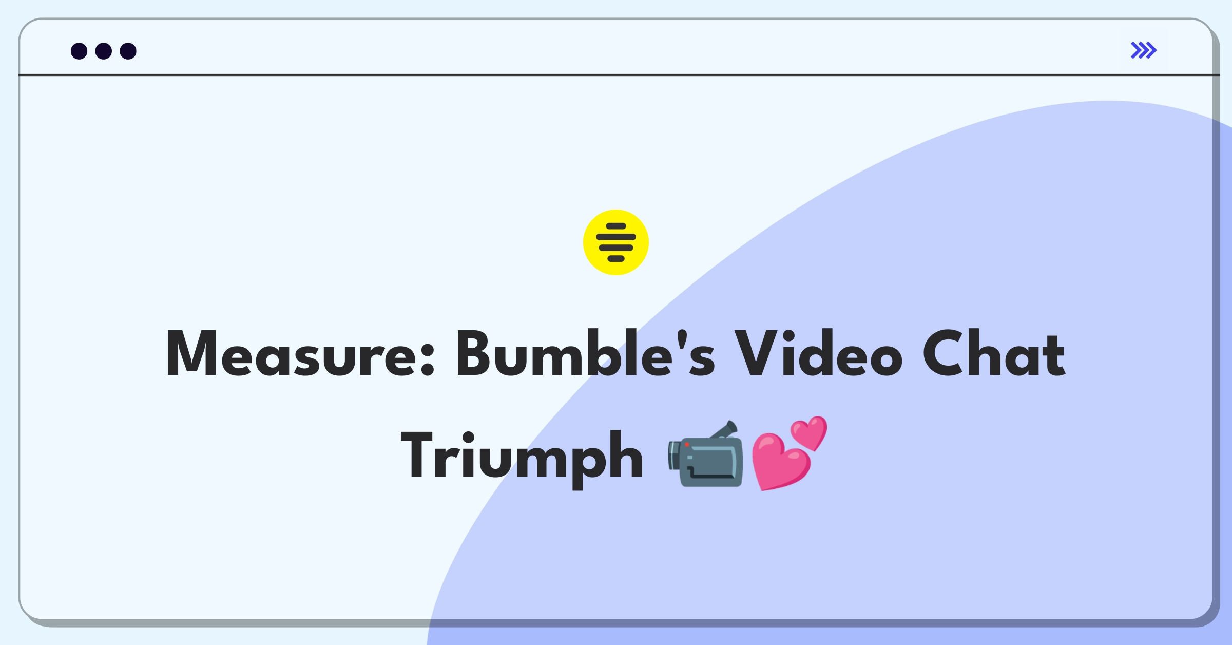 Product Management Analytics Question: Defining success metrics for Bumble's video chat feature