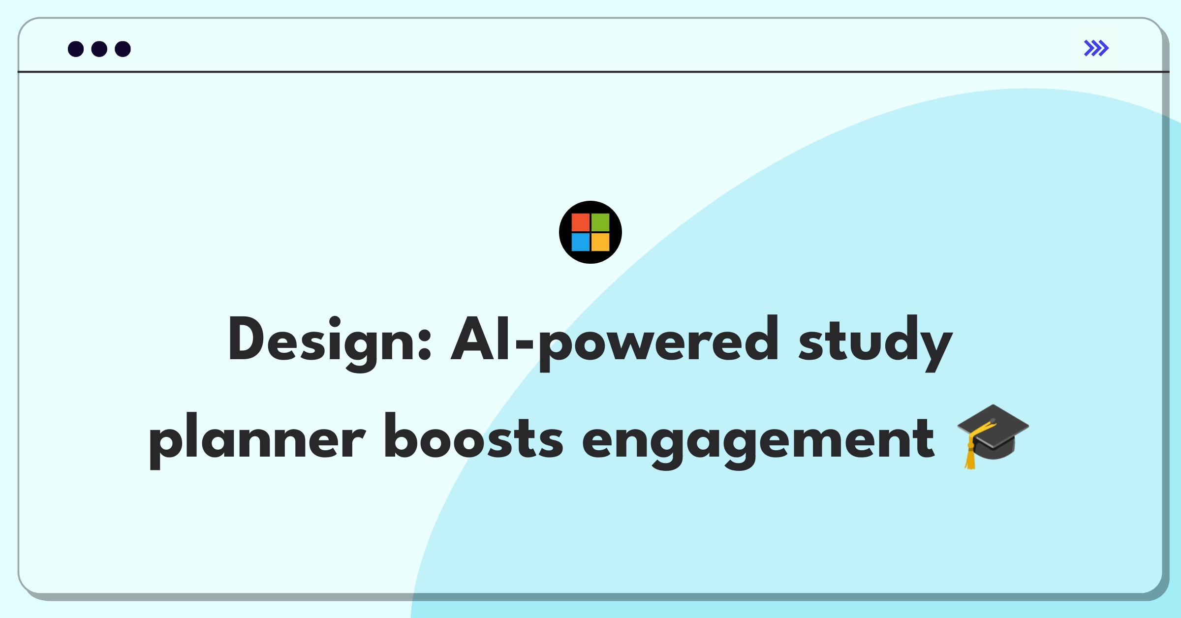 Product Management Design Question: Whiteboard sketch of AI study planner for online learning platform