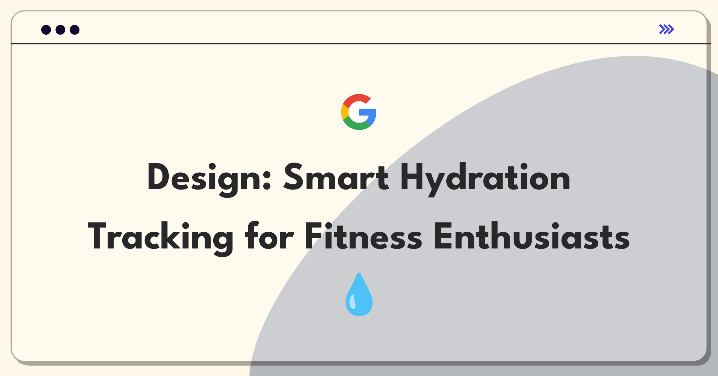 Product Management Design Question: Conceptualize a smart water bottle with advanced hydration tracking features