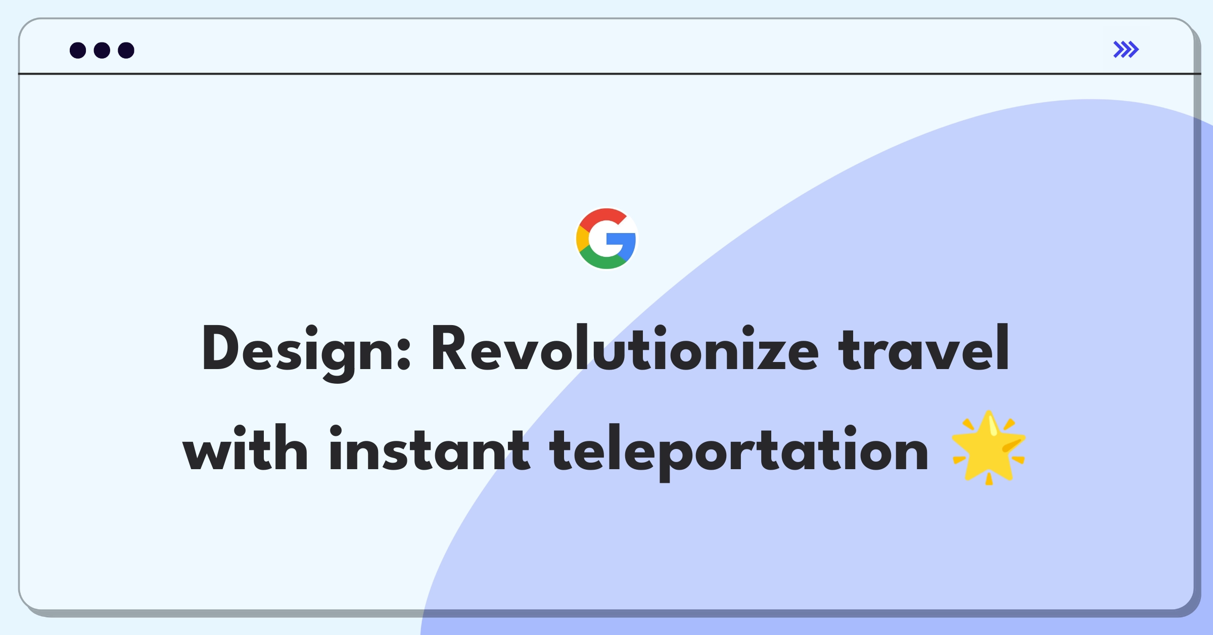 Product Management Design Question: Futuristic teleportation device concept for 2050 transportation revolution