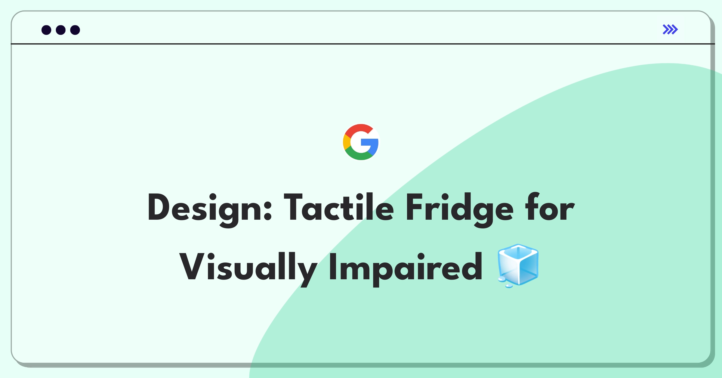 Product Management Design Question: Sketch of a refrigerator with Braille labels and tactile interfaces