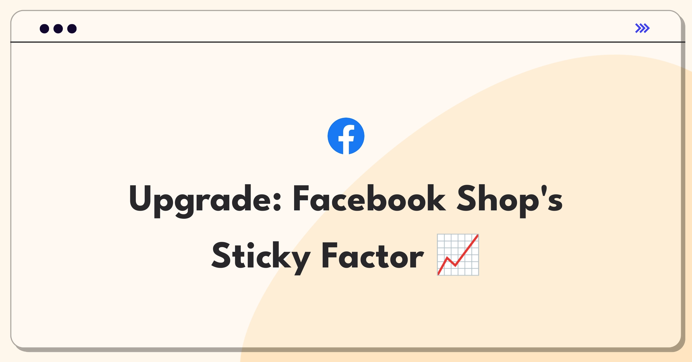 Product Management Growth Question: Facebook Shop user retention strategy diagram