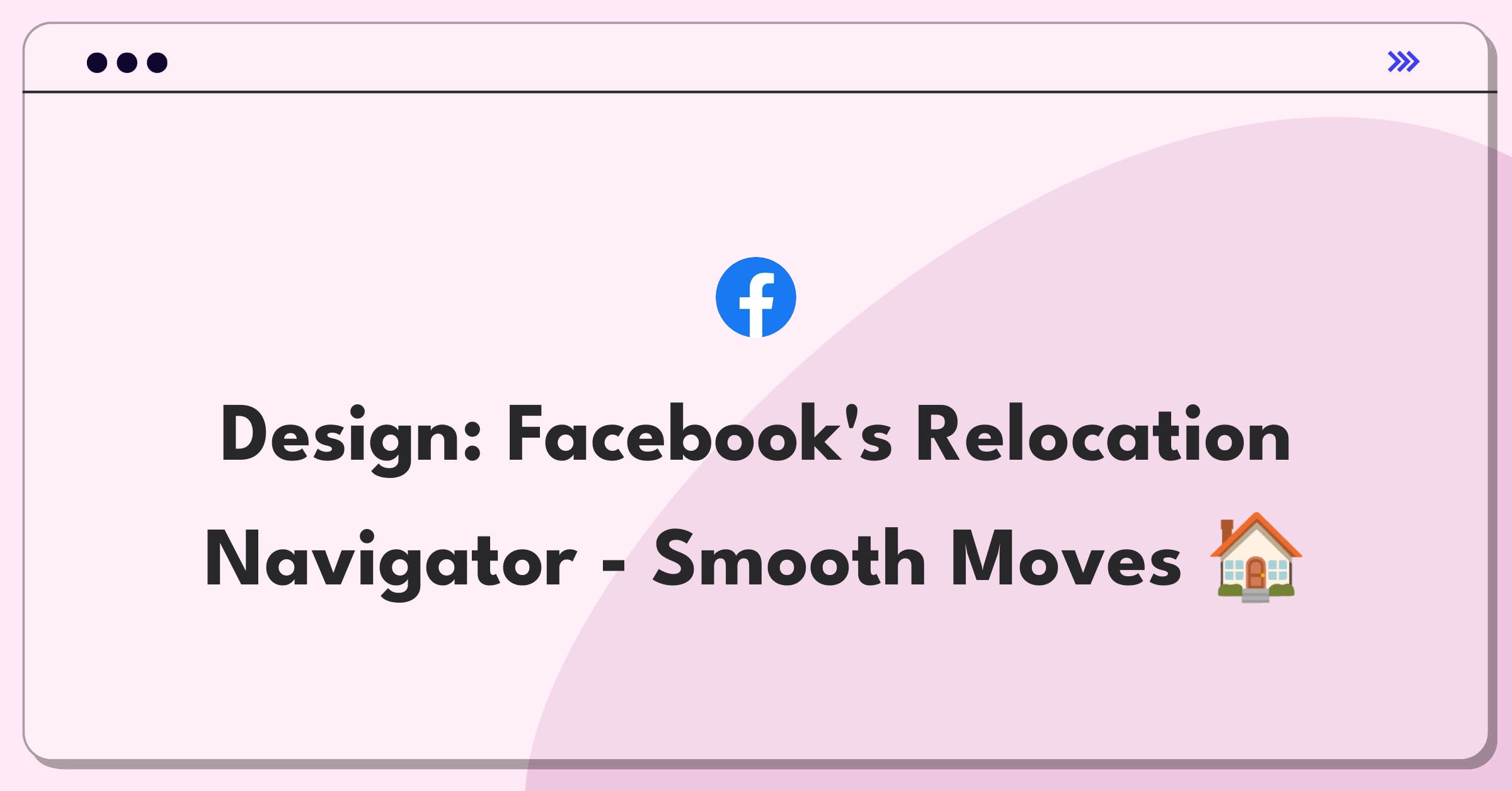 Product Management Design Question: Facebook interface showing neighborhood map and social connections for relocation assistance