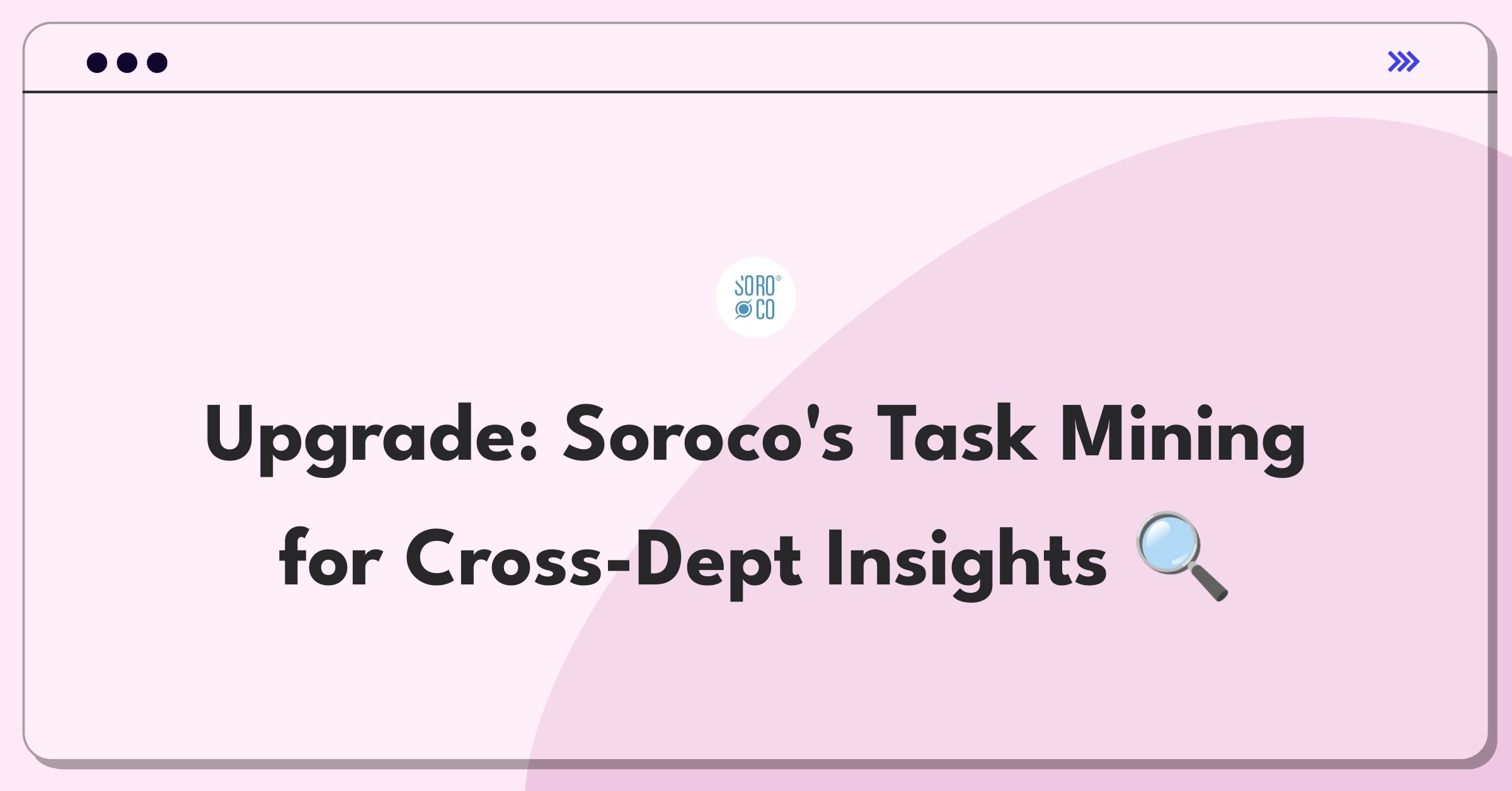 Product Management Strategy Question: Refining Soroco's Task Mining for improved cross-departmental workflow analysis