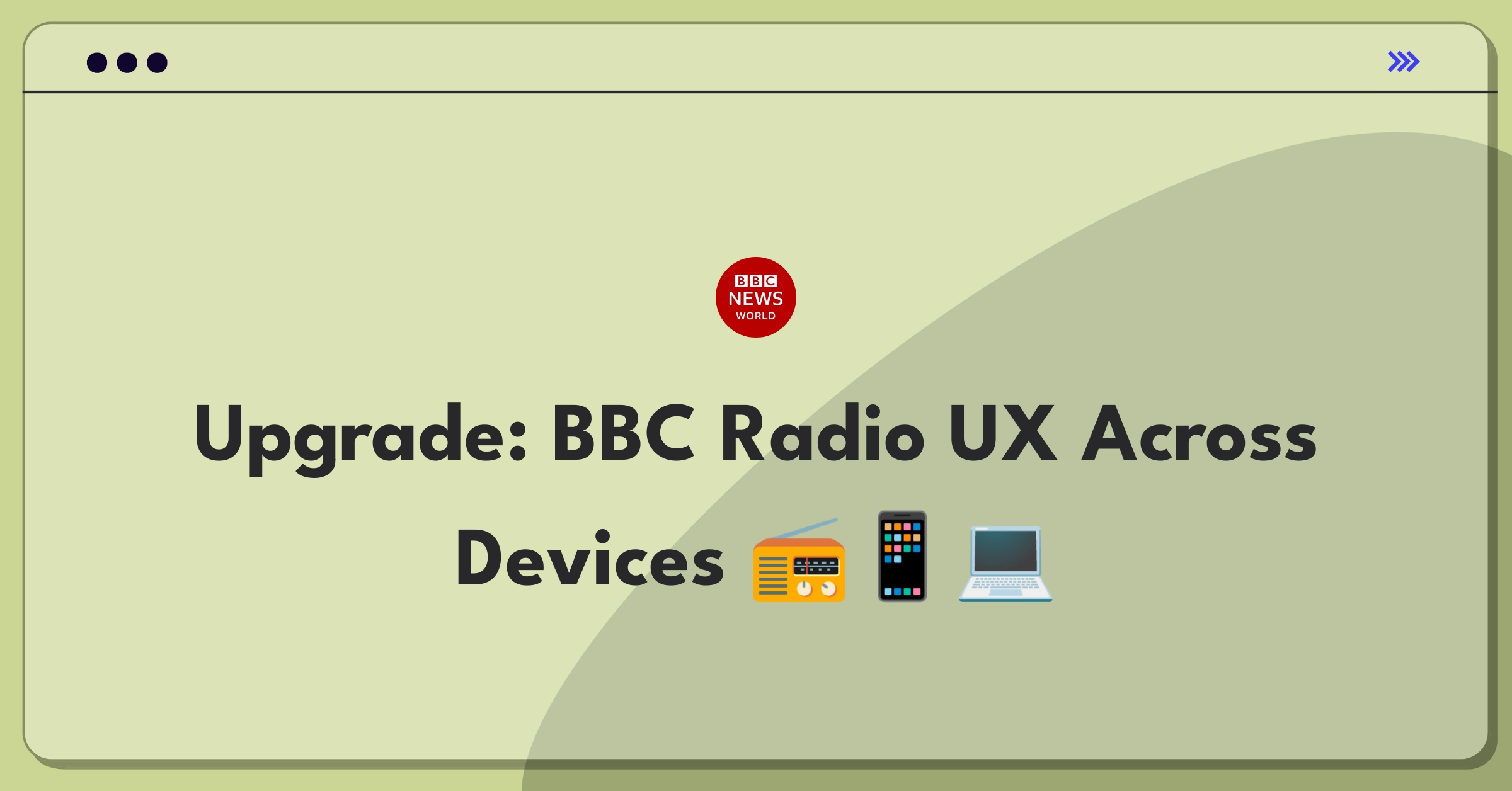 Product Management Improvement Question: BBC radio streaming interface redesign for multi-device usability