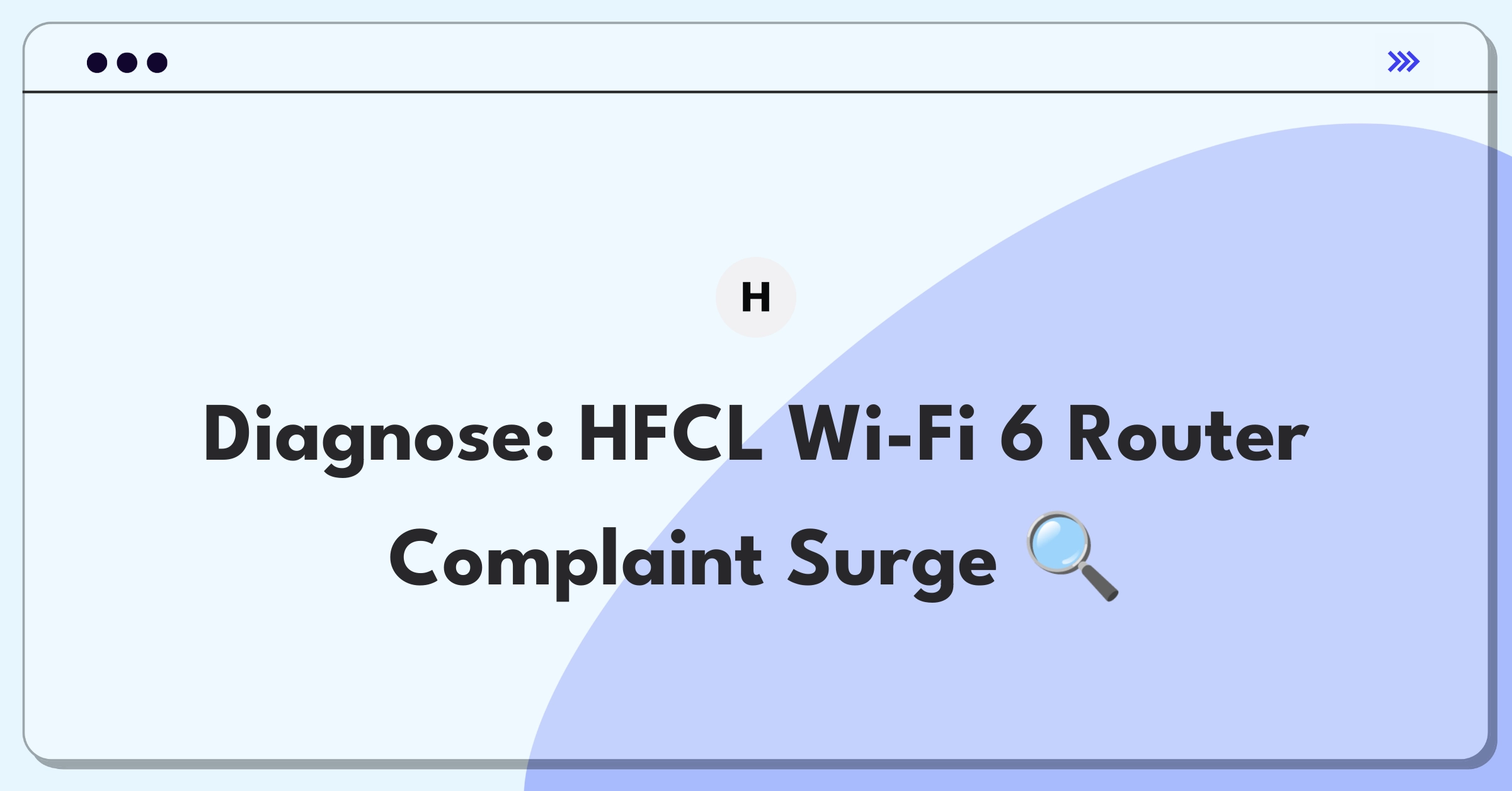 Product Management Root Cause Analysis Question: Investigating increased customer complaints for HFCL Wi-Fi 6 routers