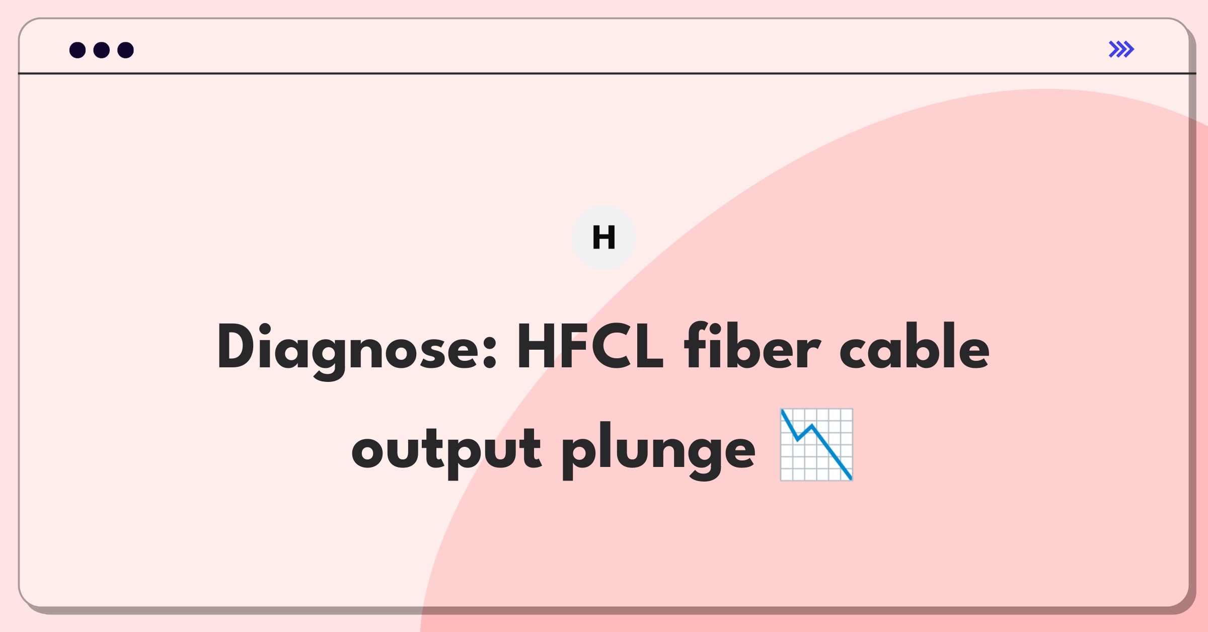 Product Management Root Cause Analysis Question: HFCL optical fiber cable production decrease investigation