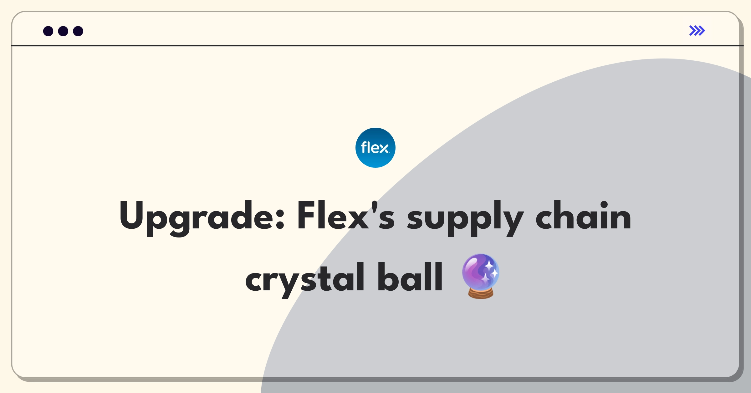 Product Management Improvement Question: Enhancing Flex's supply chain visibility tools for disruption prediction