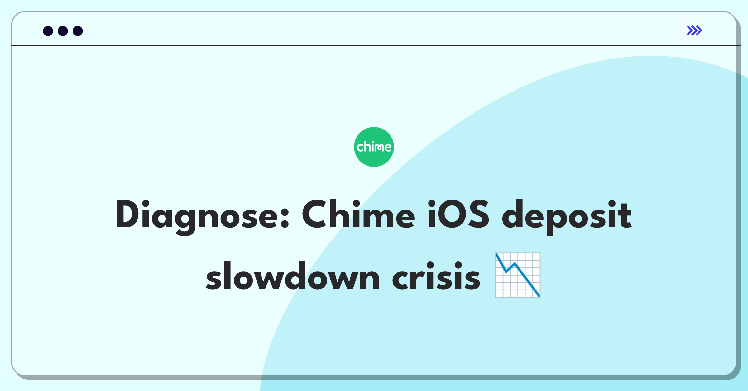 Product Management Root Cause Analysis Question: Investigating sudden performance decline in Chime's iOS check deposit feature