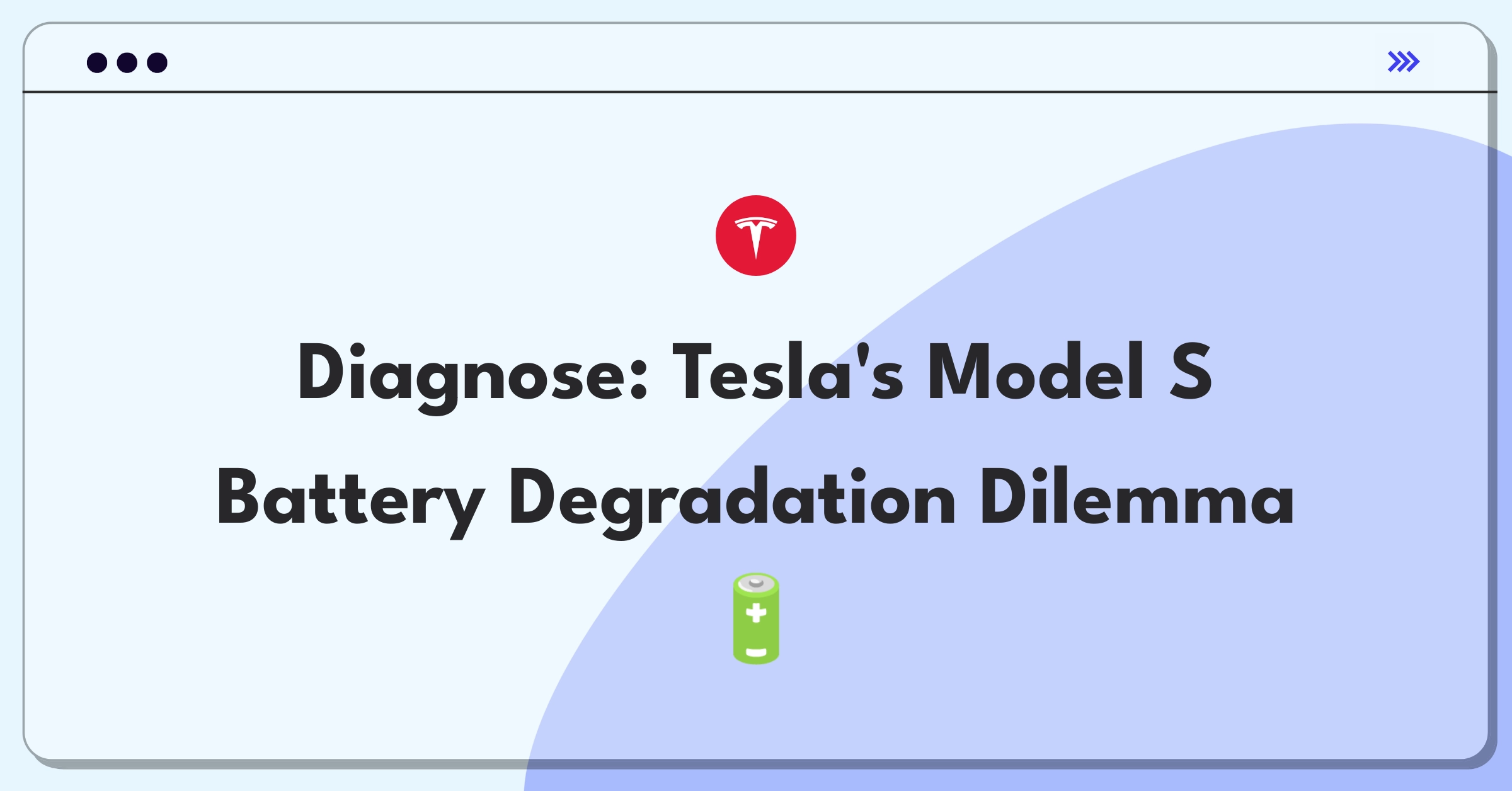 Product Management Root Cause Analysis Question: Investigating unexpected battery degradation in Tesla Model S vehicles