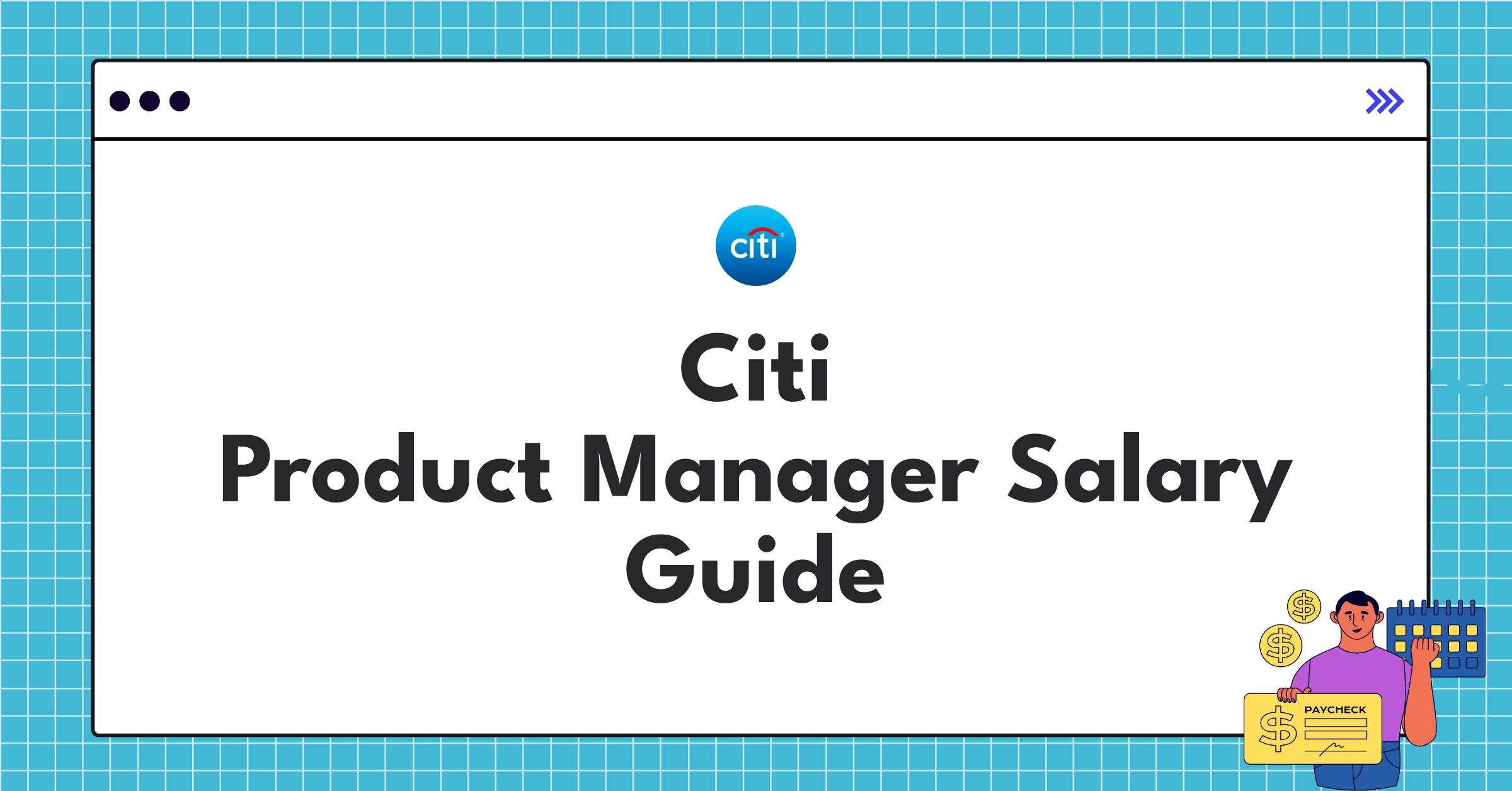 Detailed infographic showing Citi product manager salary components and progression across experience levels