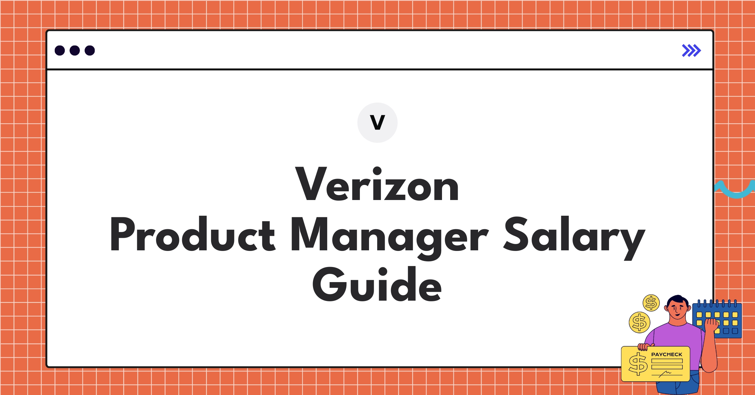Infographic showing Verizon Product Manager salary components including base pay, bonuses, and equity