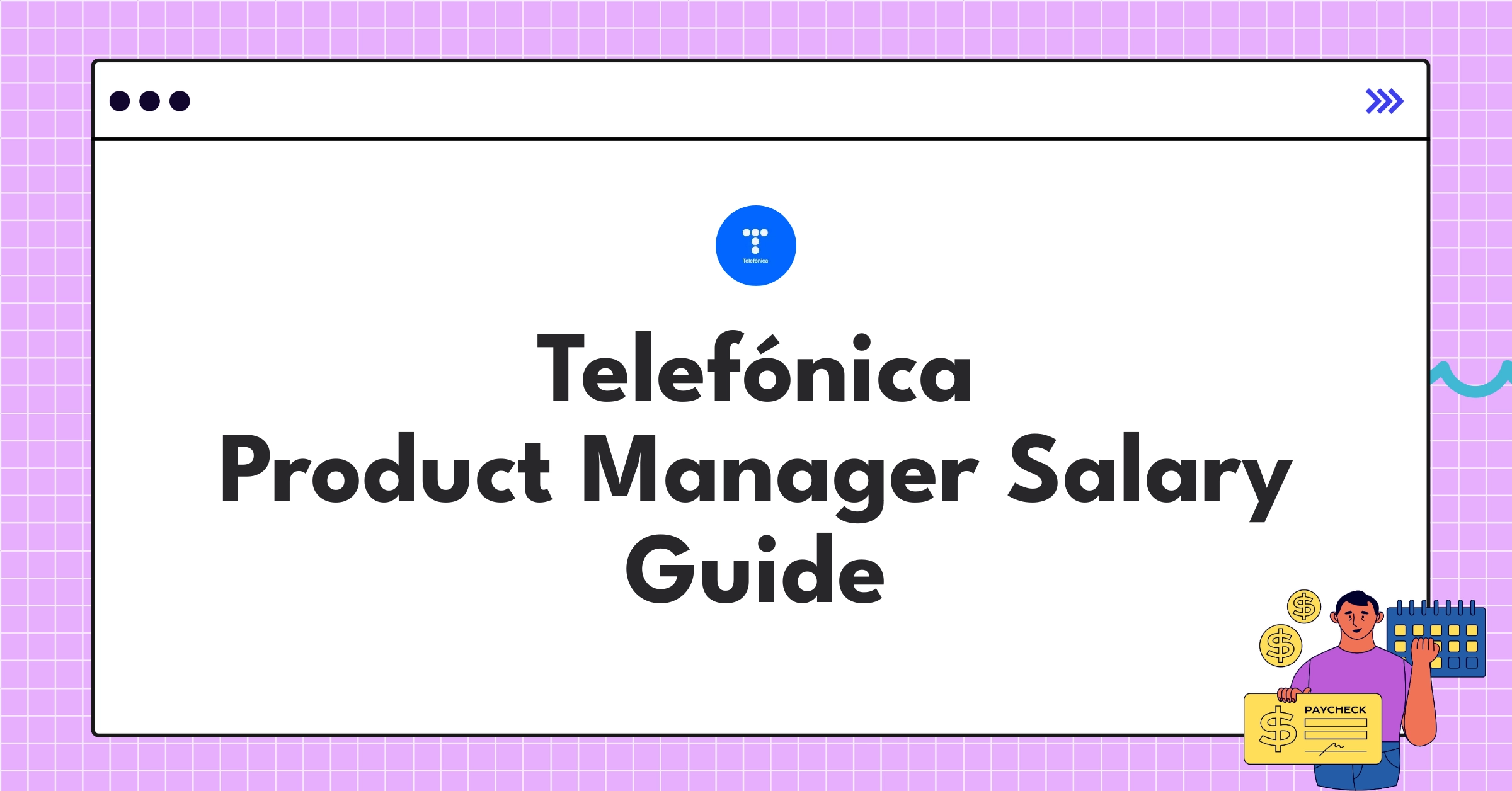Infographic showing Telefónica Product Manager salary components and ranges for different levels in 2025