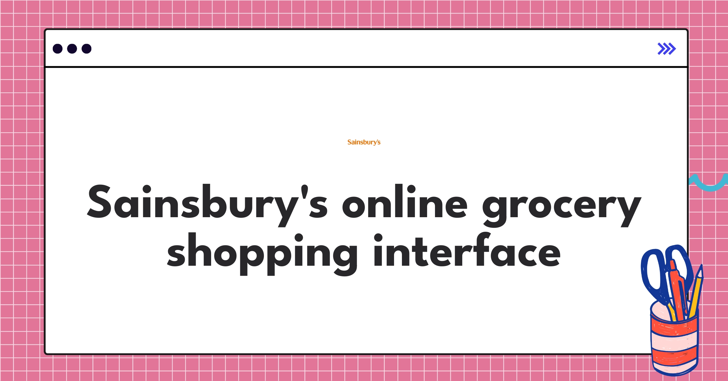 Sainsbury's Groceries Online platform showcasing product selection and delivery options for e-commerce customers